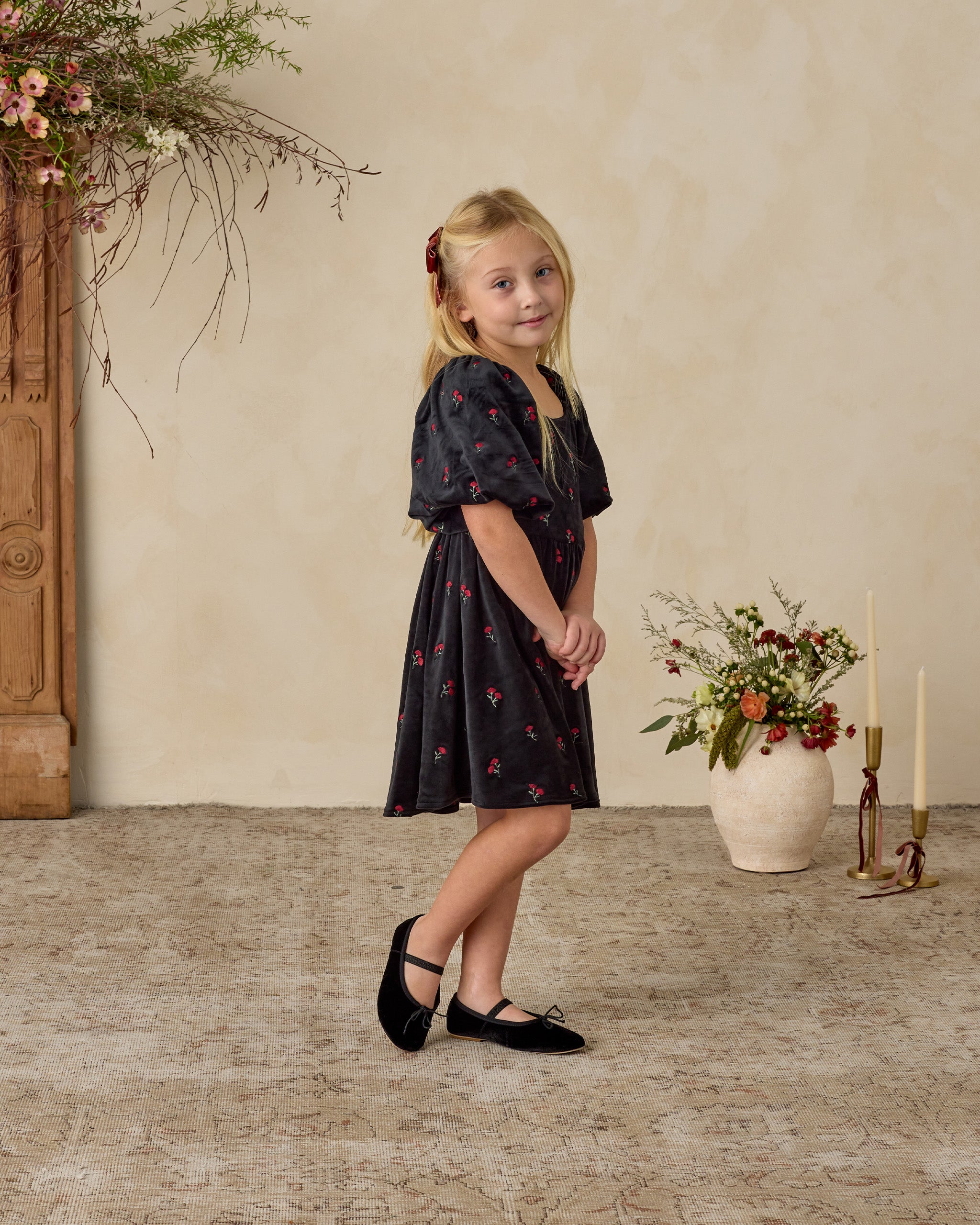 Nina Dress | Velvet Floral