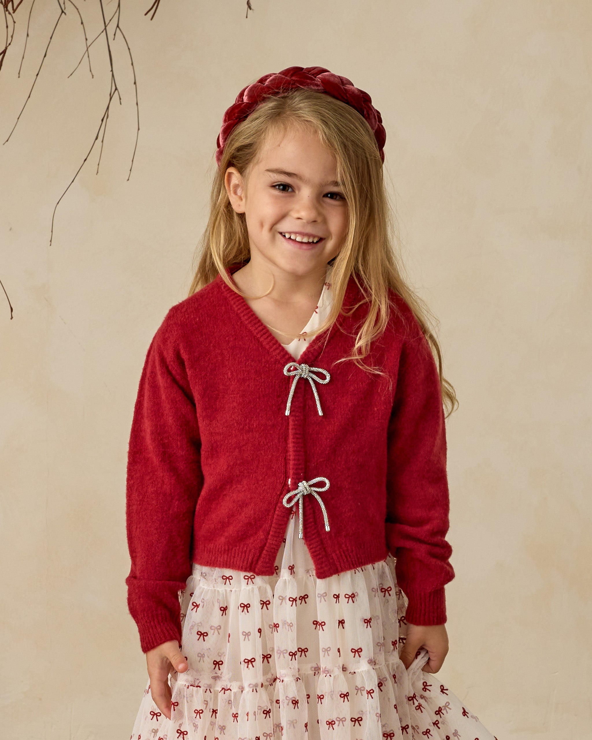 Bow Cardigan | Ruby