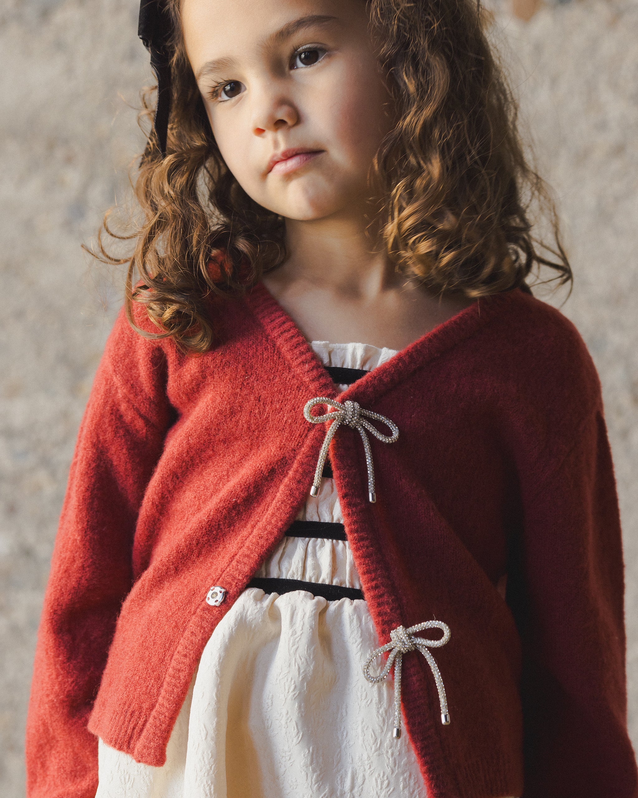 Bow Cardigan | Ruby
