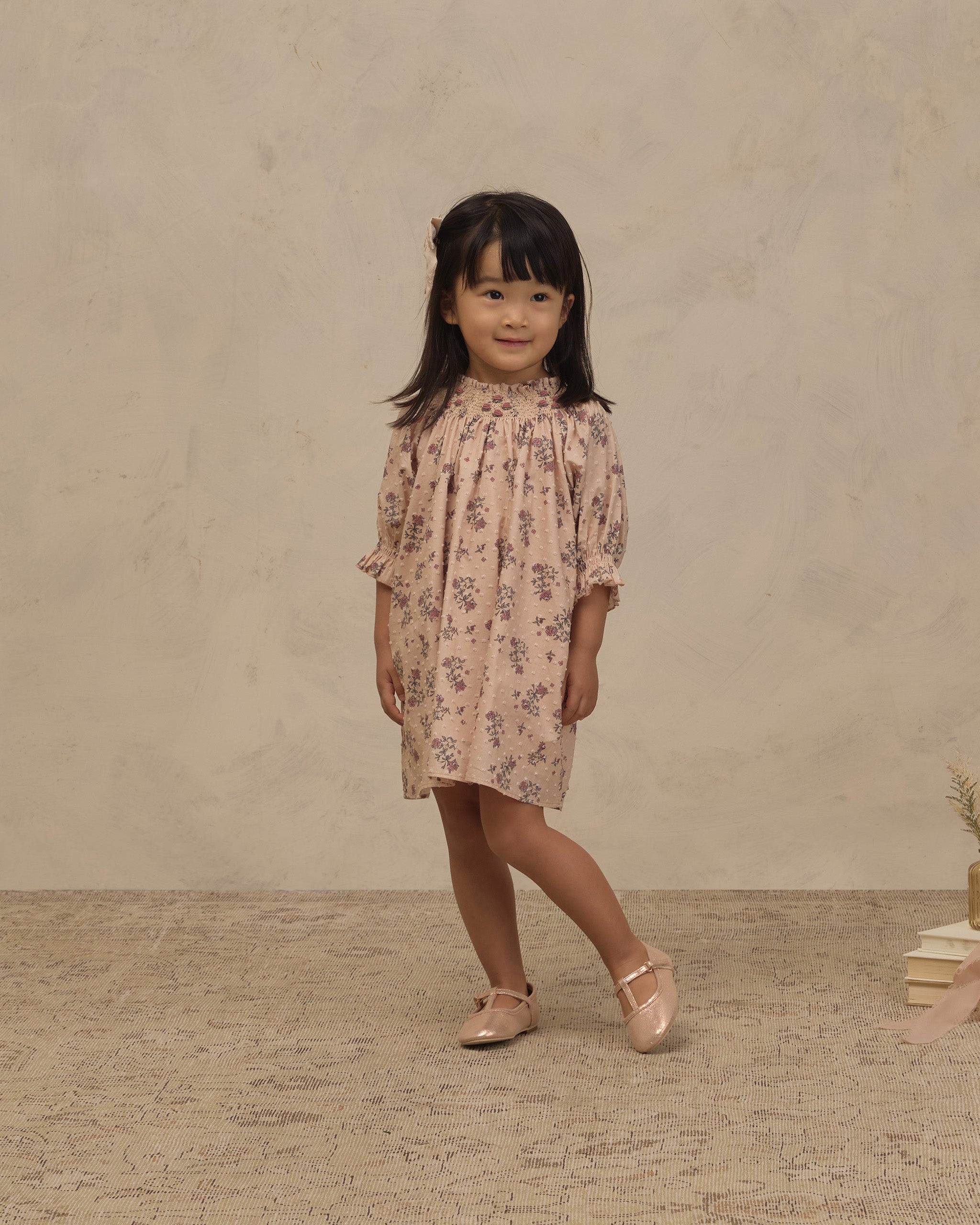 Maddie Dress French Floral - Antique
