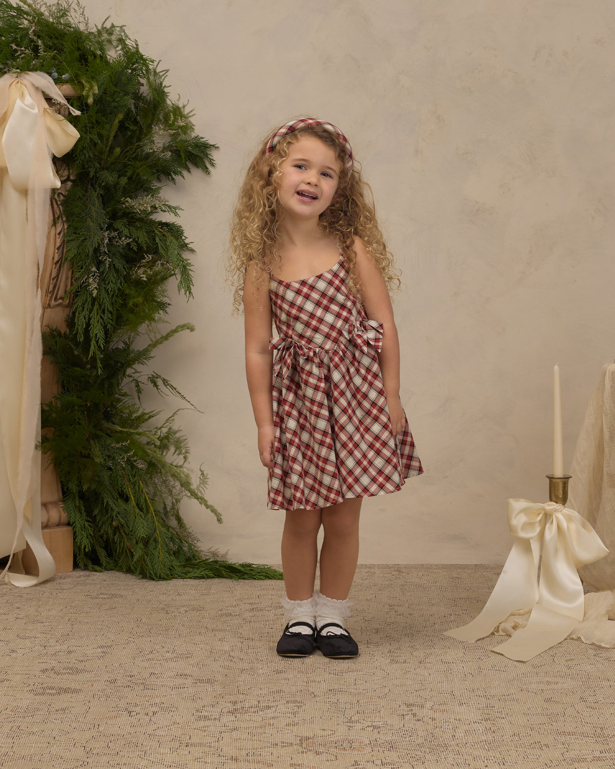 Betsy Dress - Holiday Tartan