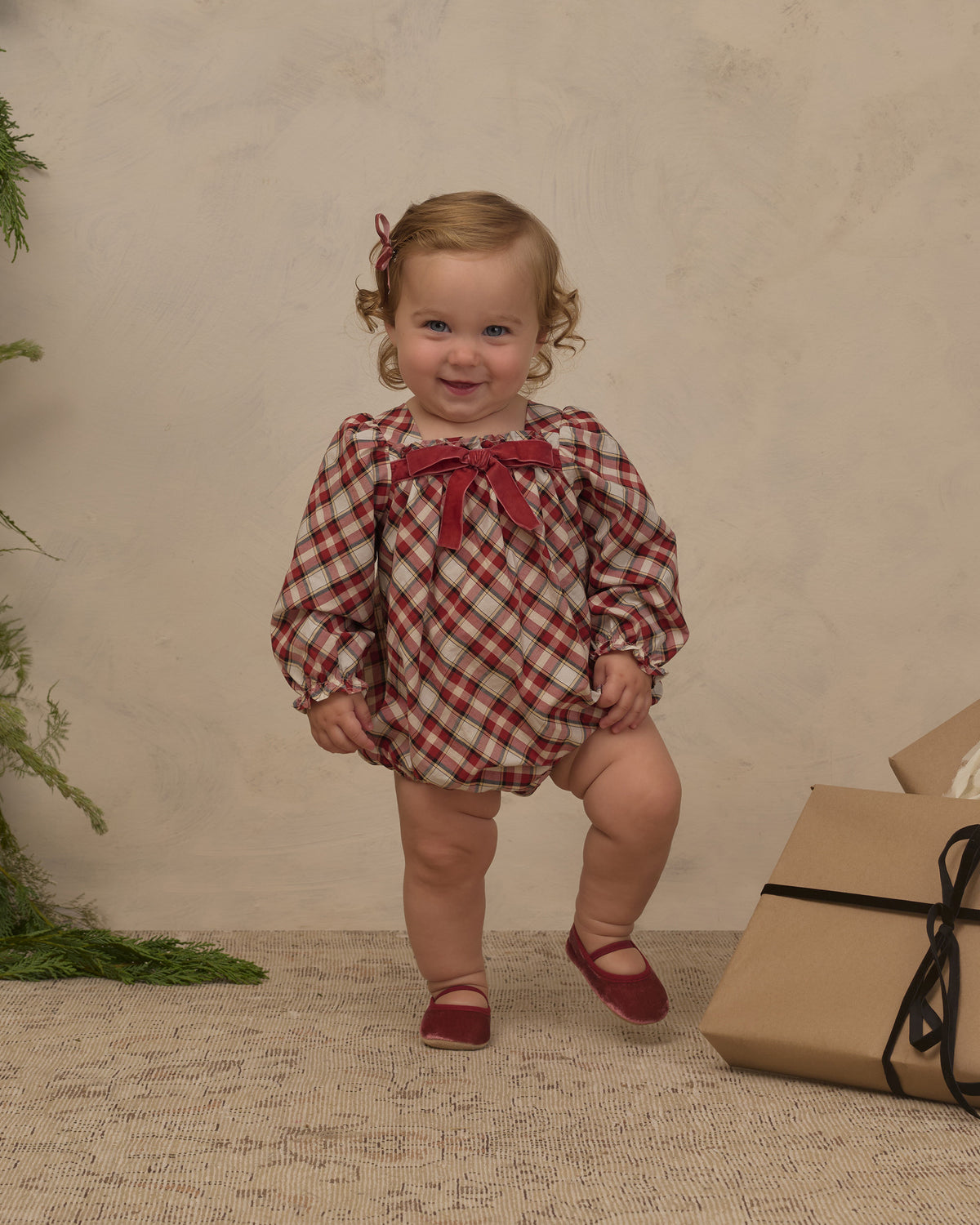 Annette Romper - Holiday Tartan