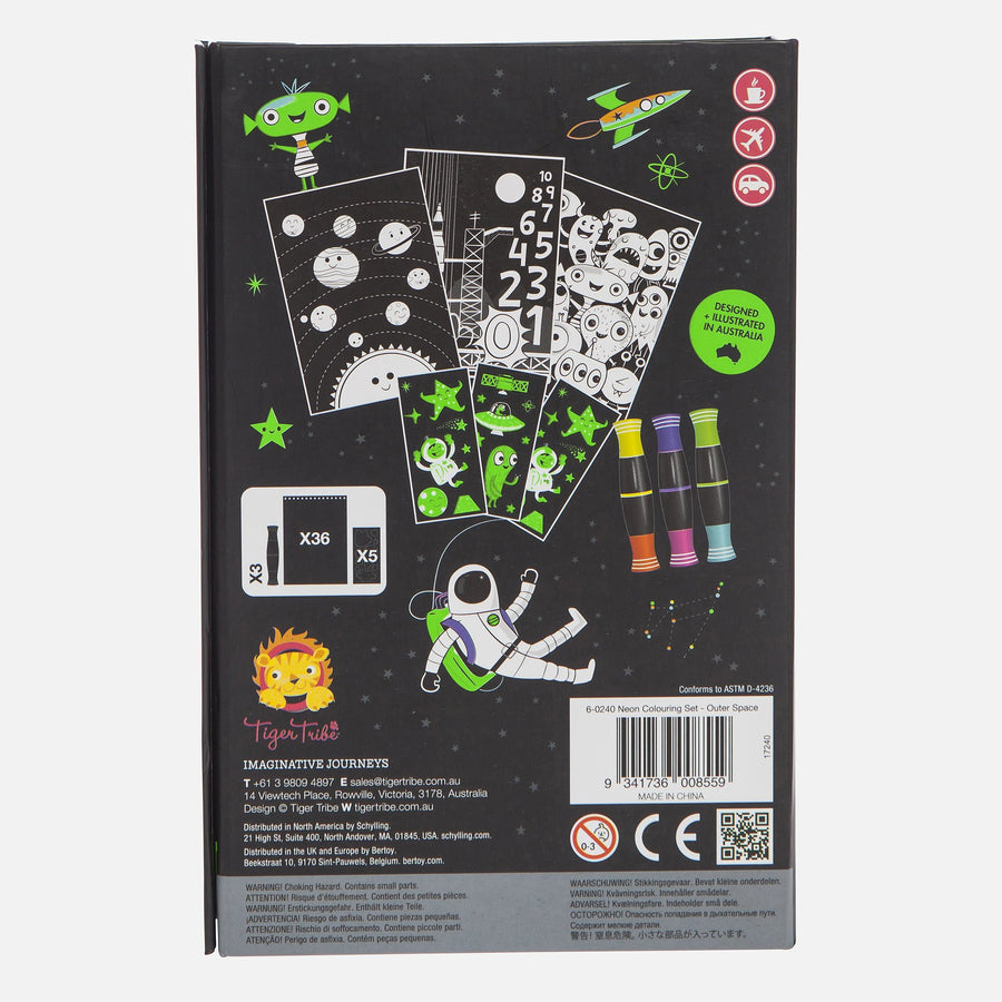 Neon Colouring Set - Outer Space