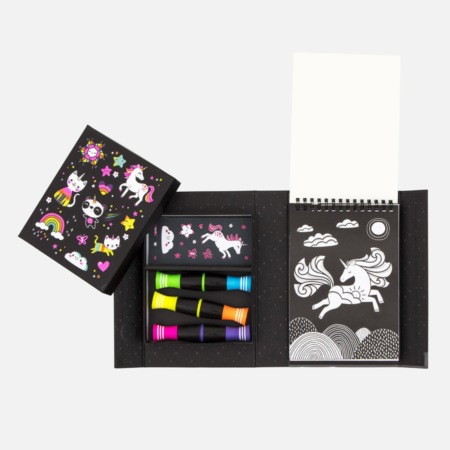 Neon Colouring Set - Unicorns and Friends