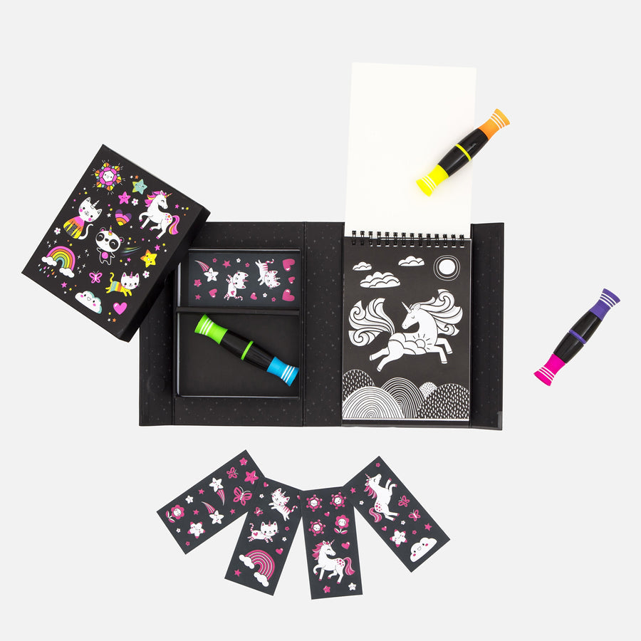 Neon Colouring Set - Unicorns and Friends