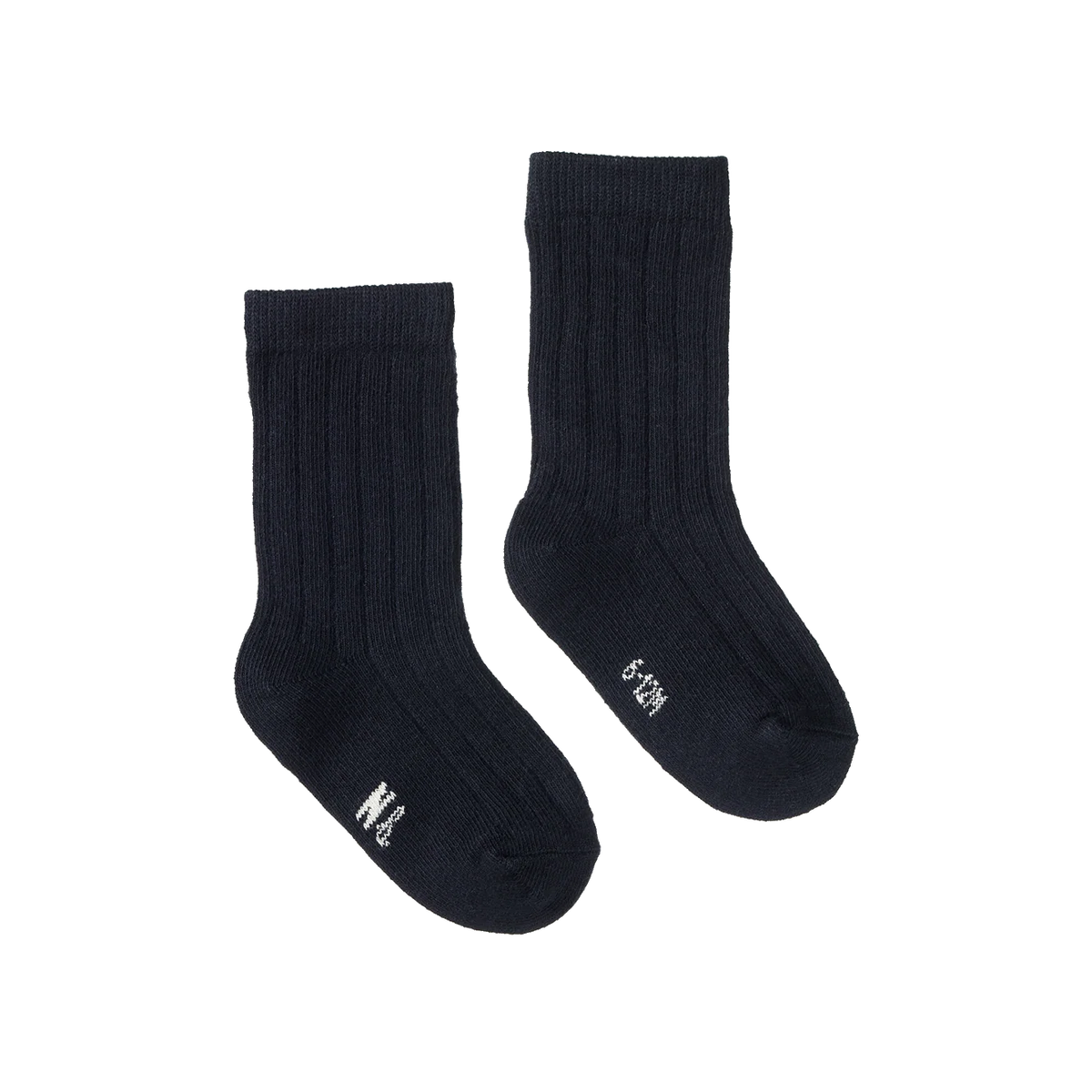 Organic Cotton Rib Socks - Navy