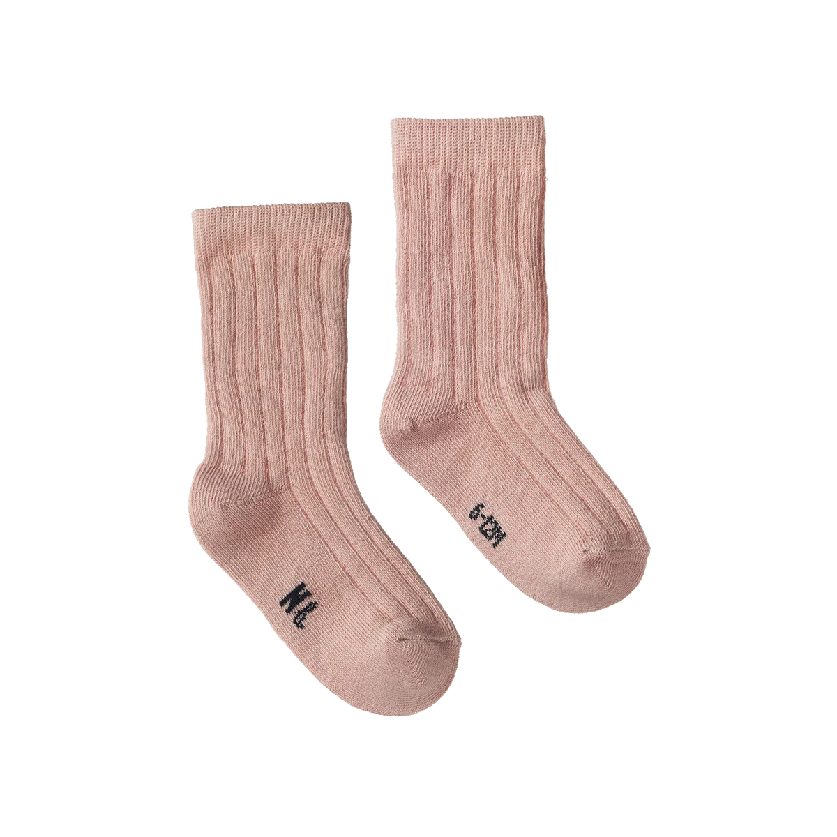 Organic Cotton Rib Socks - Rose Bud