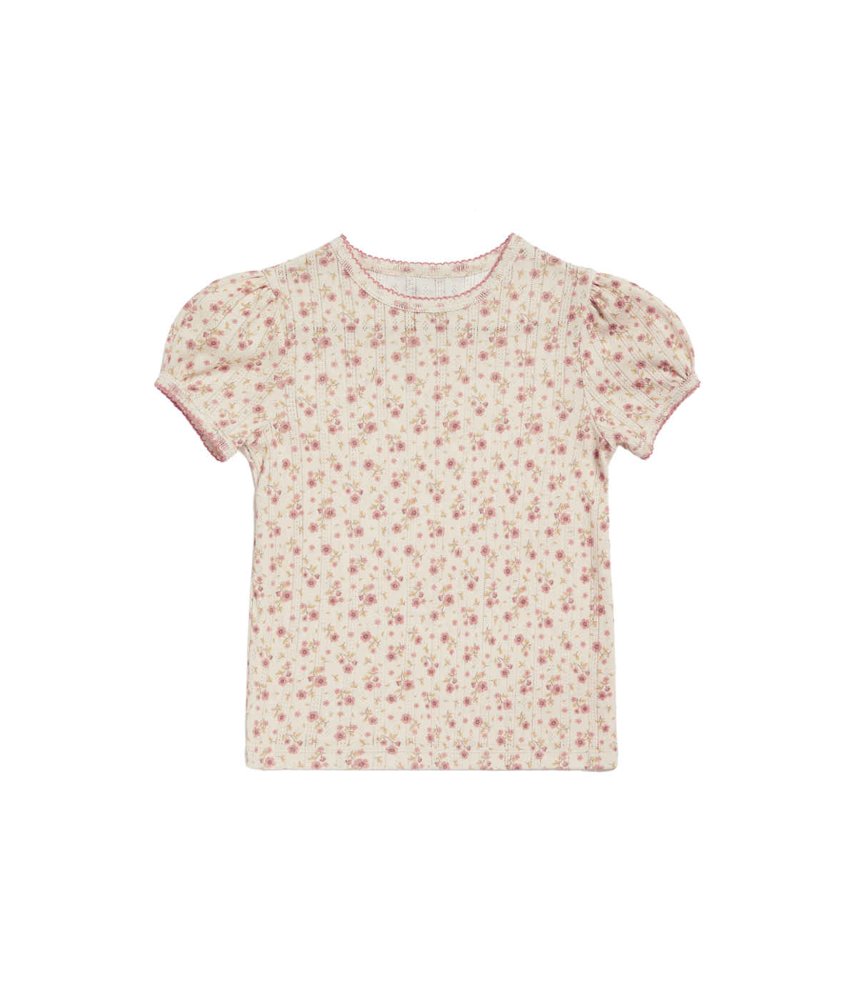 Organic Pointelle T-Shirt - Bronte Floral