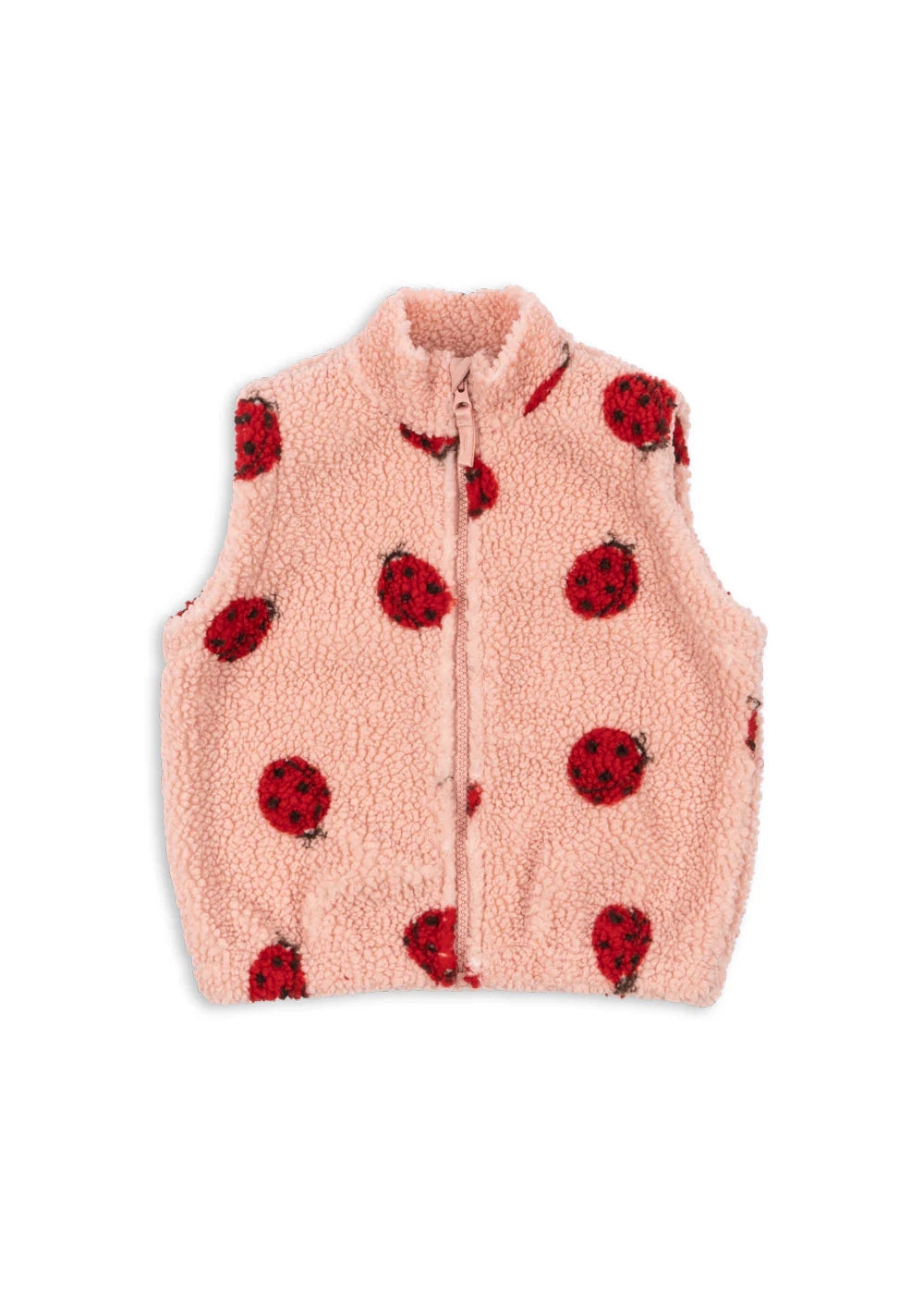 Jody Teddy Vest - Ladybug Pink