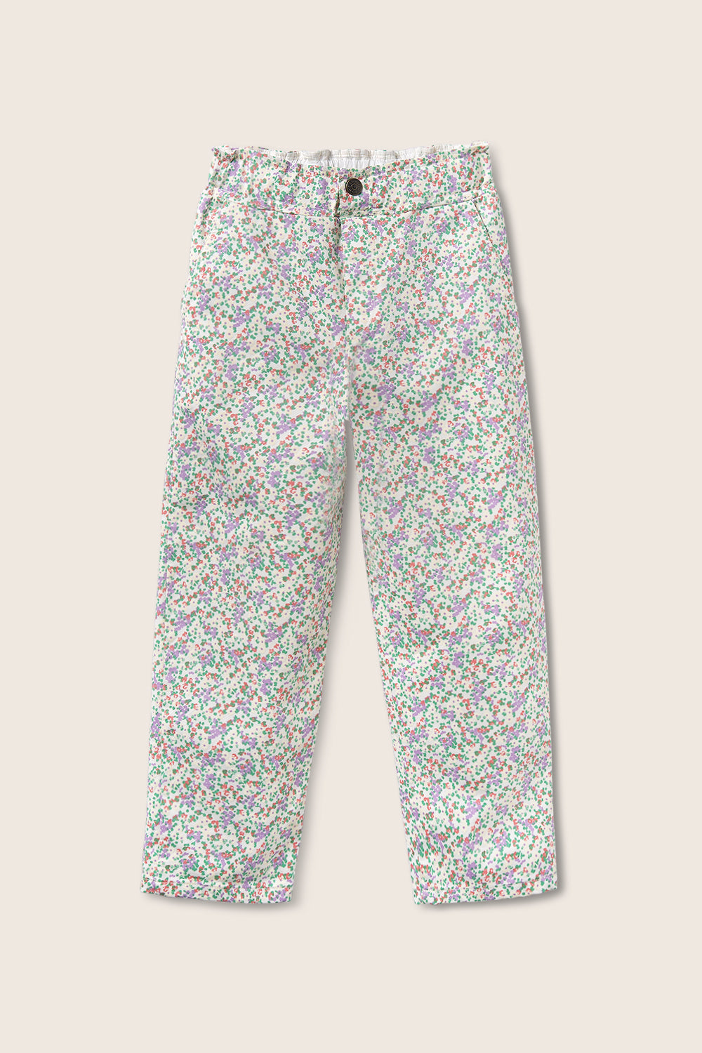 Paola Floral Twill Cotton Pants - Multi