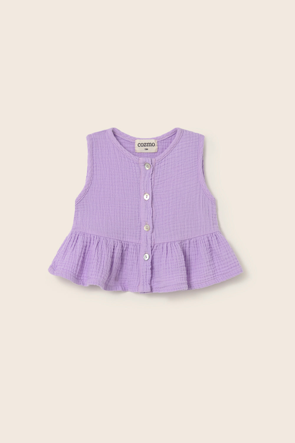Posy Soft Gauze Cotton Baby Top - Lavender