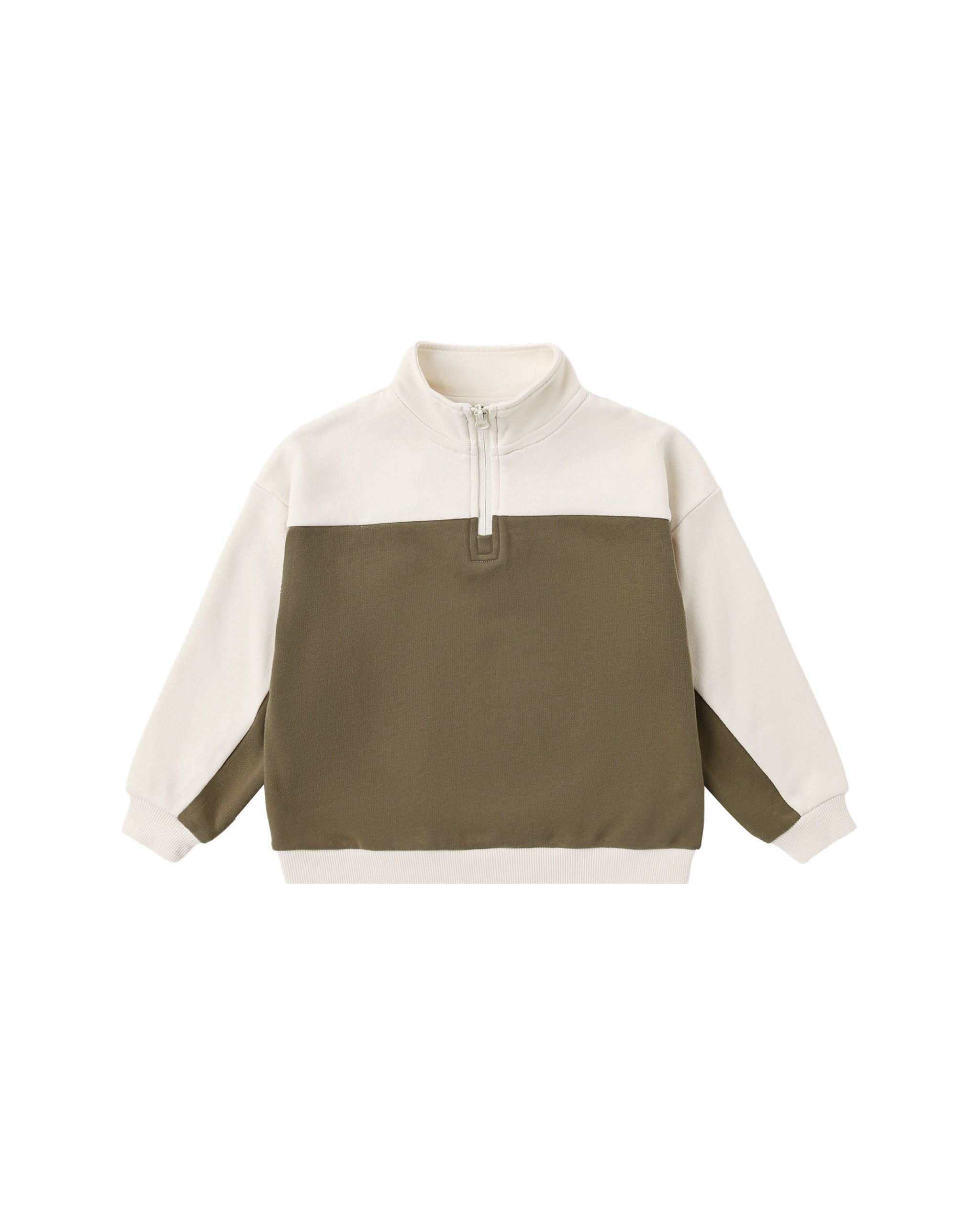 Quarter Zip Crew - Olive