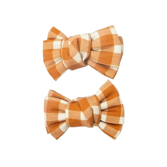 Pigtail Bow Hair Clips set of 2