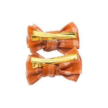 Pigtail Bow Hair Clips set of 2