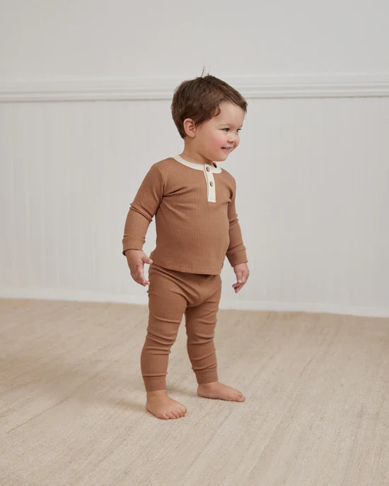 RIBBED LEGGING || CINNAMON