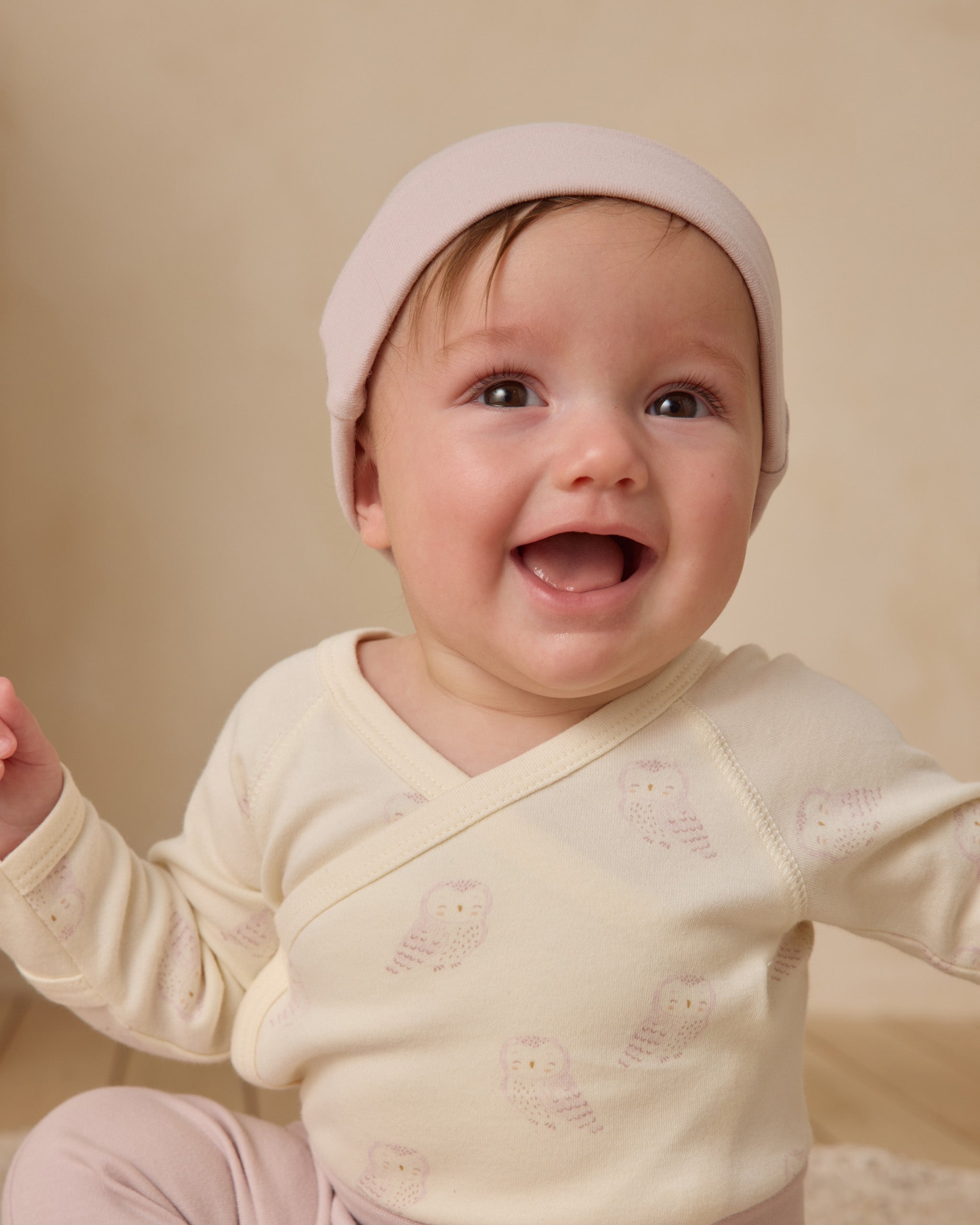 Side Snap Bodysuit + Pant Set || Snow Owls