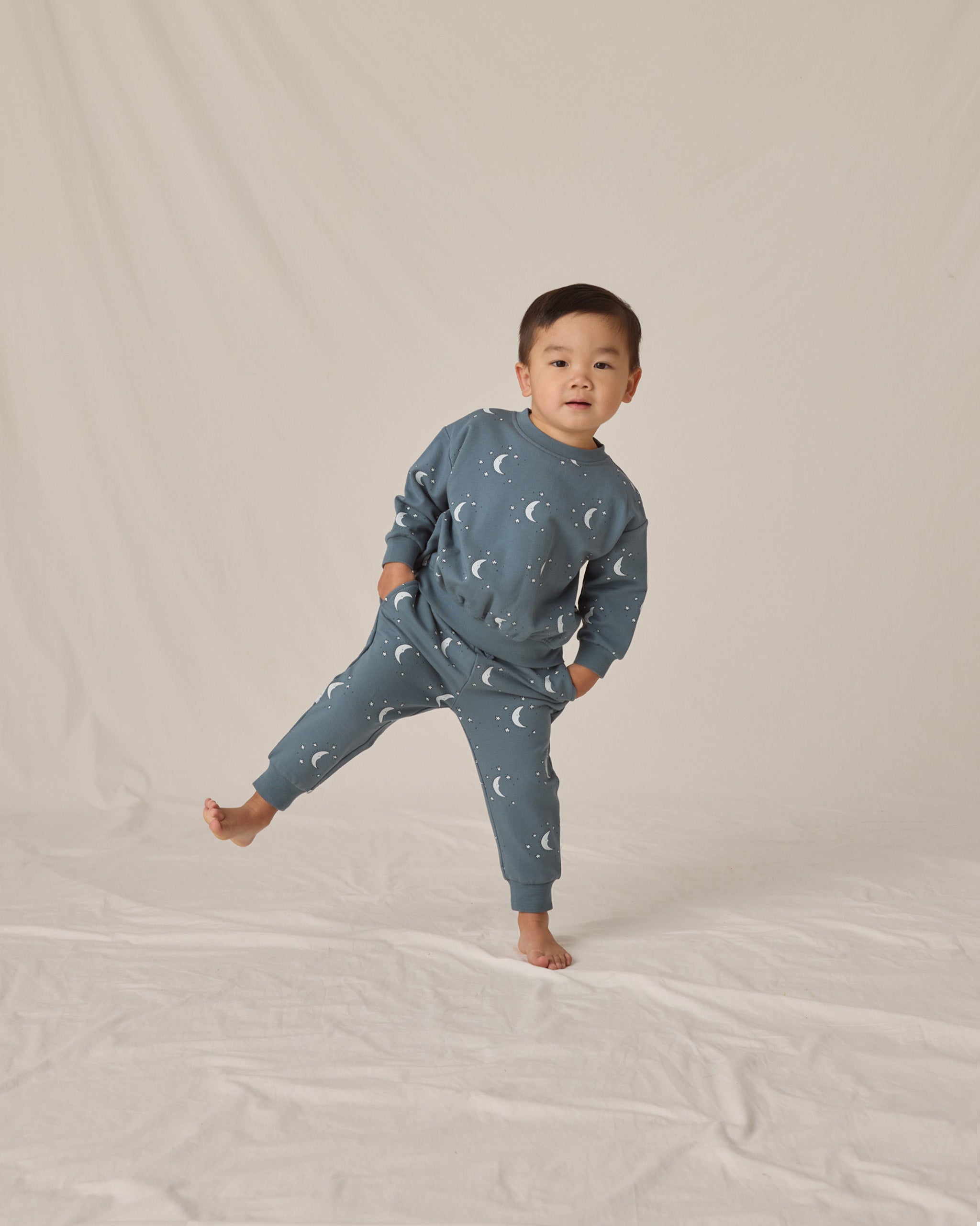 Relaxed Fleece Sweatshirt || Silver Moons