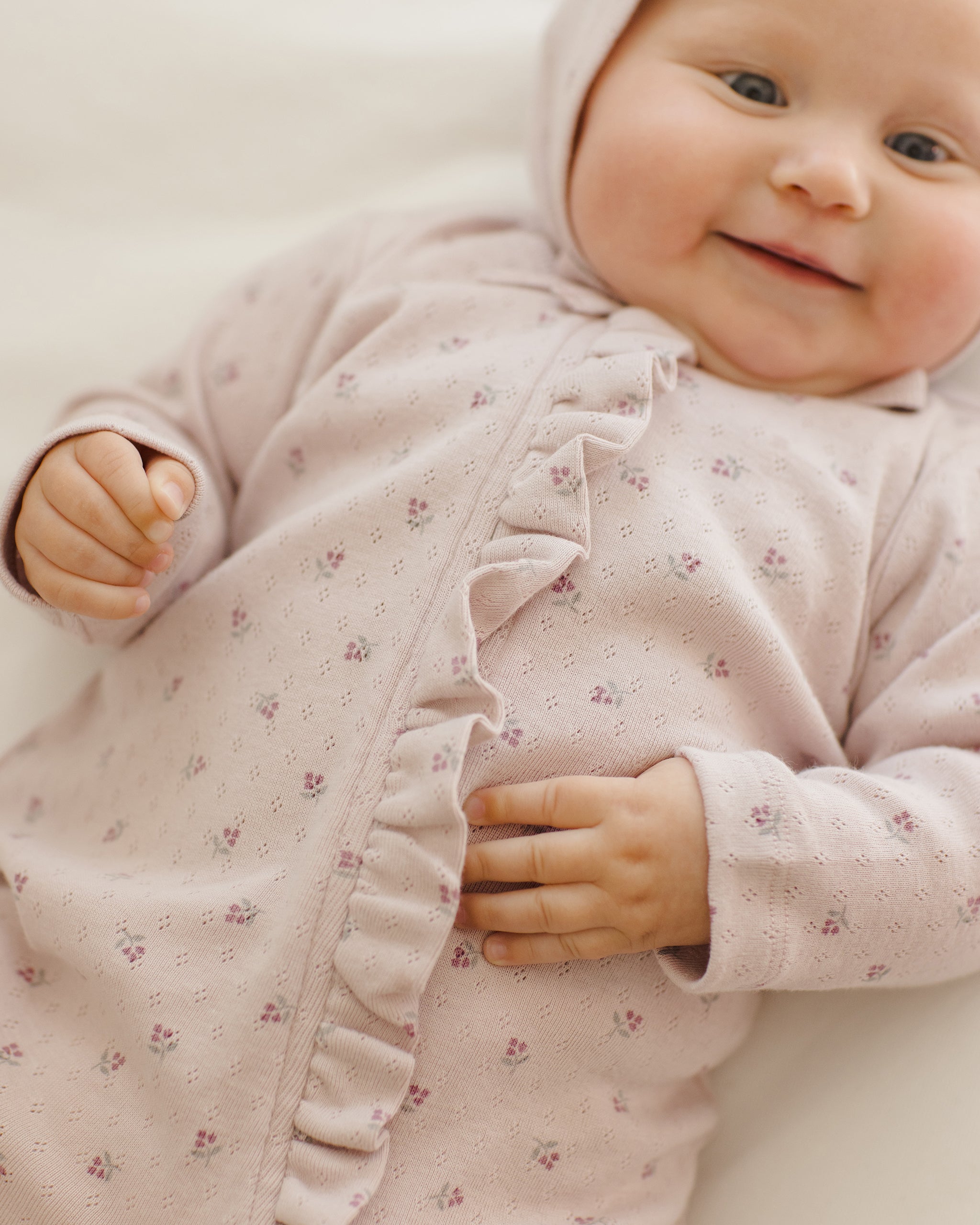 Ruffle Jumpsuit || Lilac Ditsy