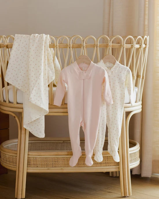 Zip Longsleeve Sleeper Footie  Fleur