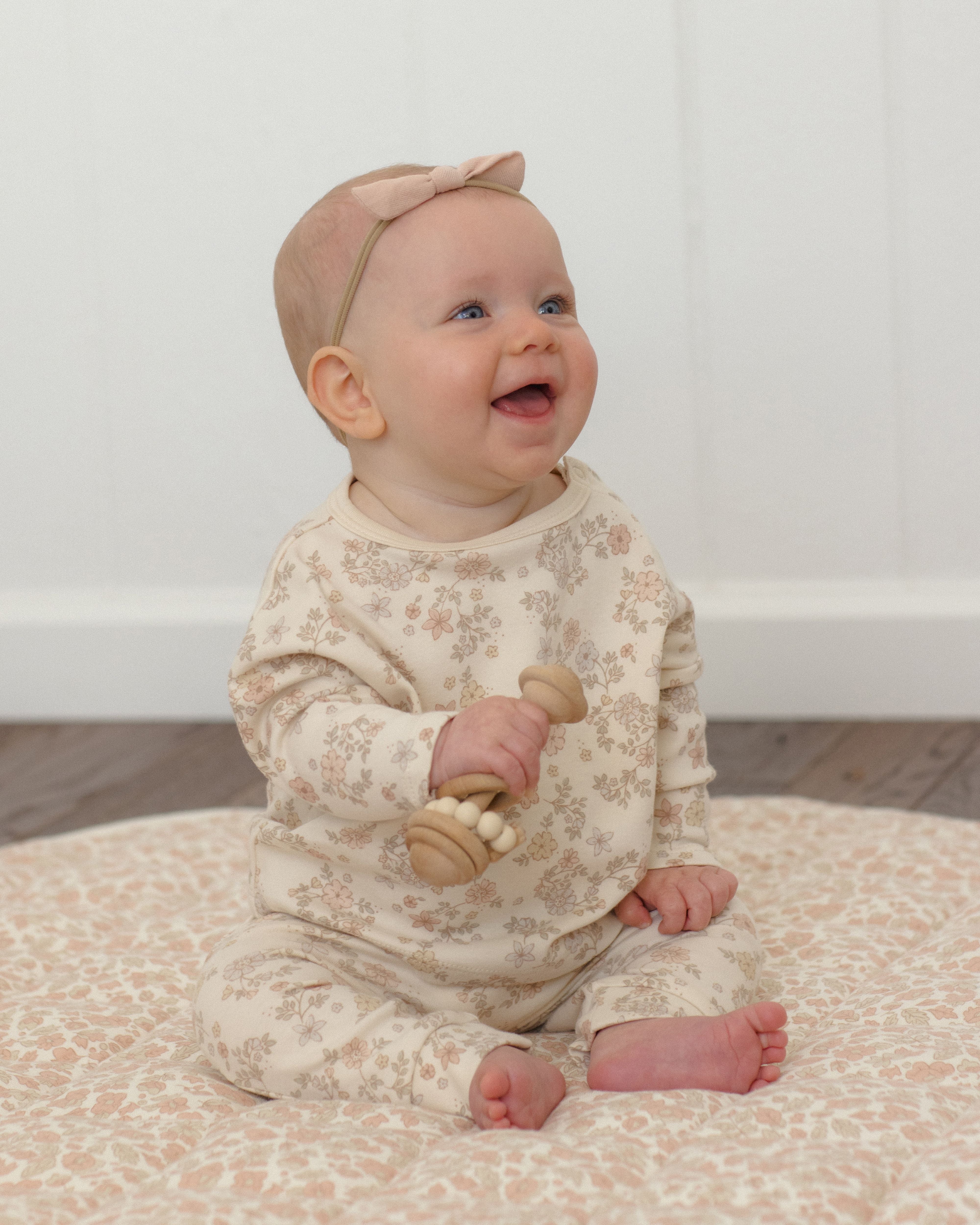 Long Sleeve Tee Floral Vine - Natural
