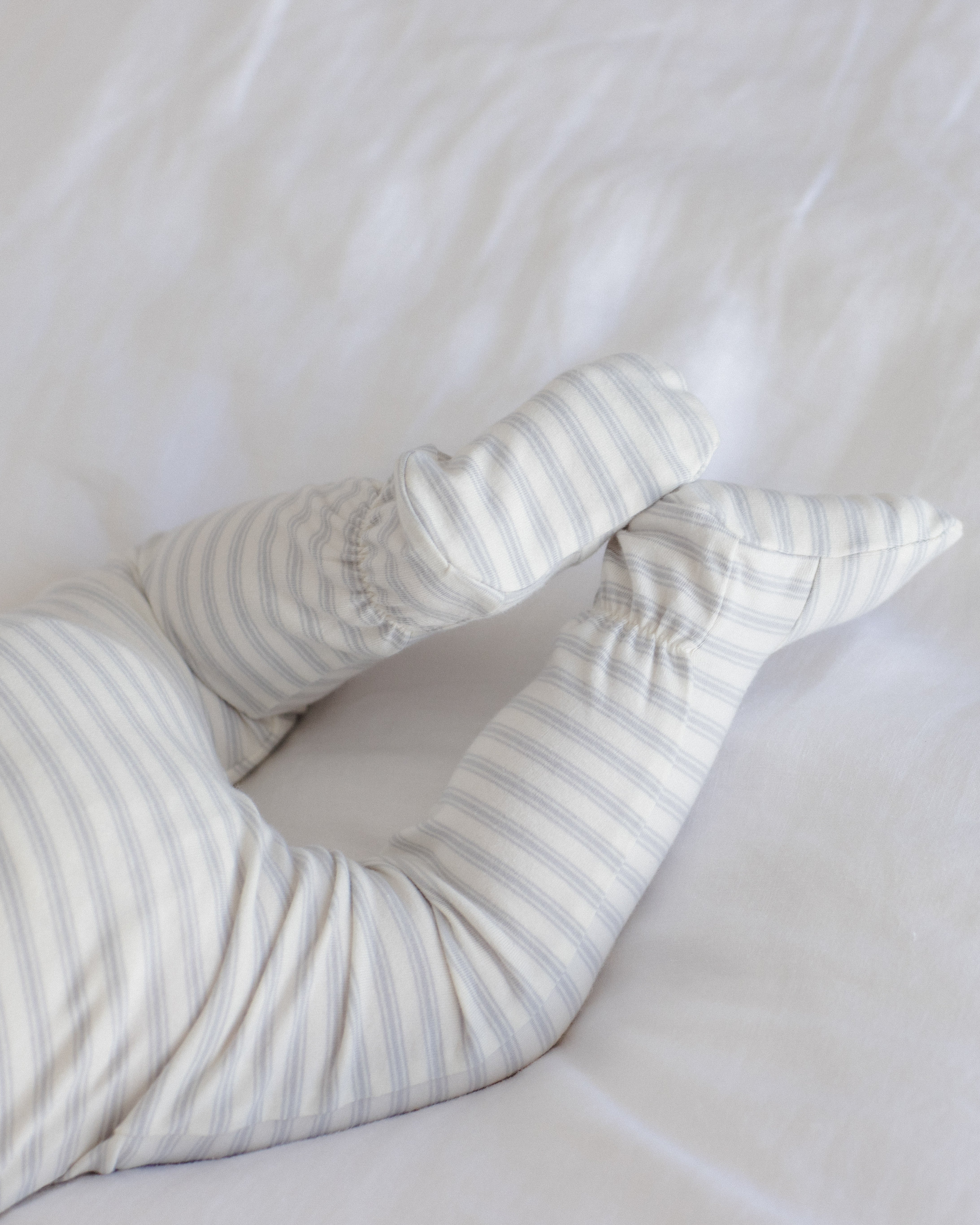 Zip Long Sleeve Sleeper Footie - Cloud Stripe