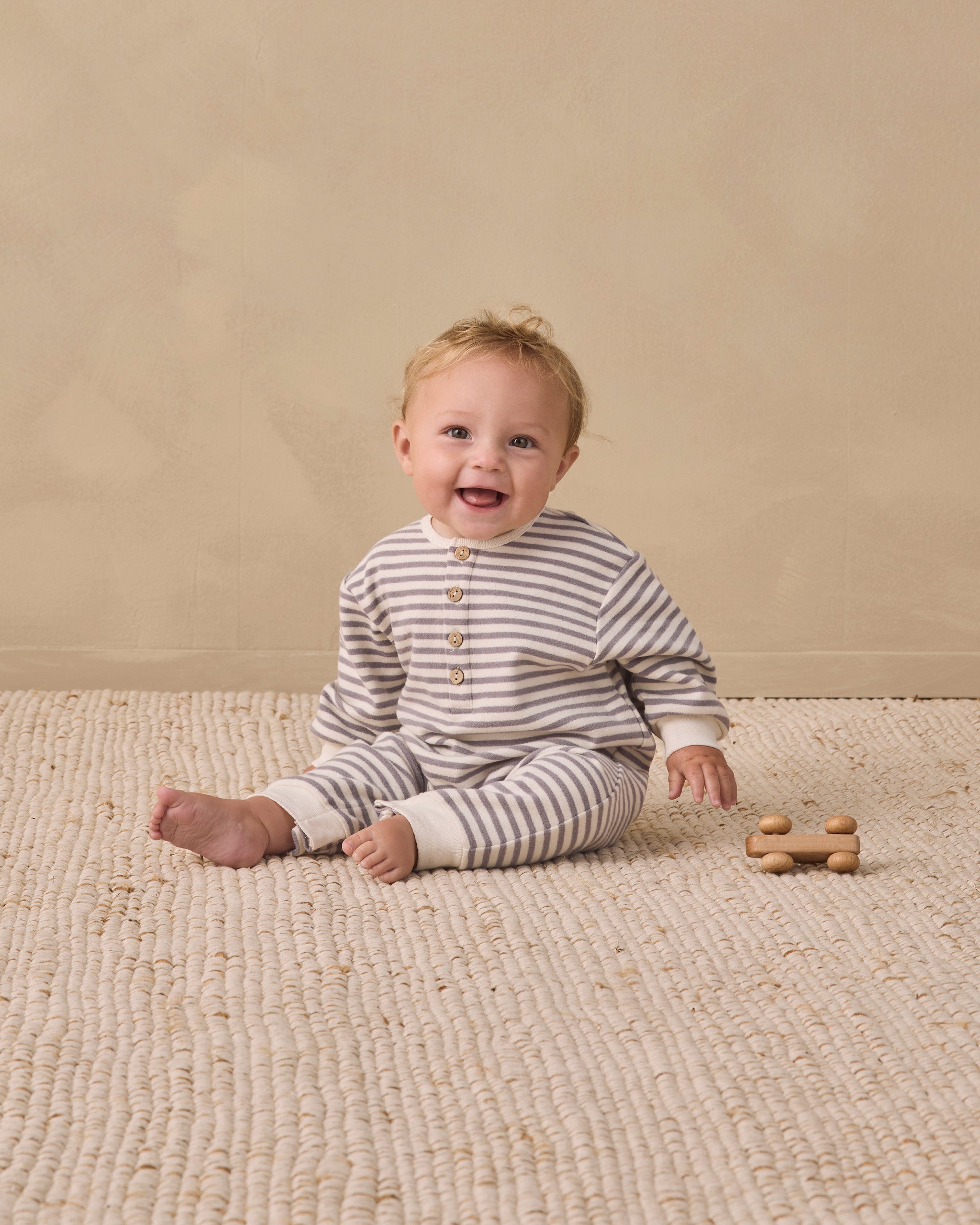 Relaxed Jumpsuit - Slate Stripe