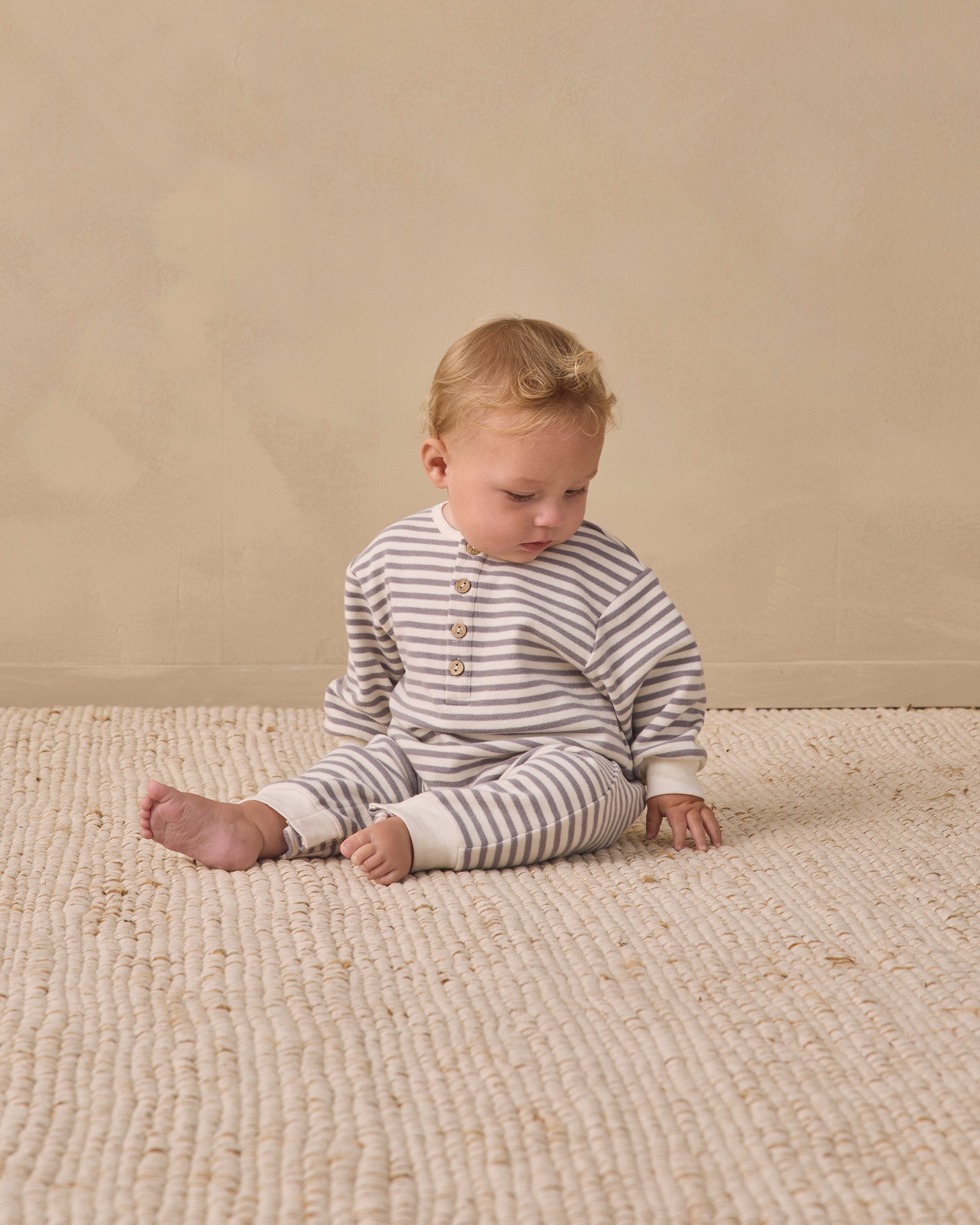 Relaxed Jumpsuit - Slate Stripe
