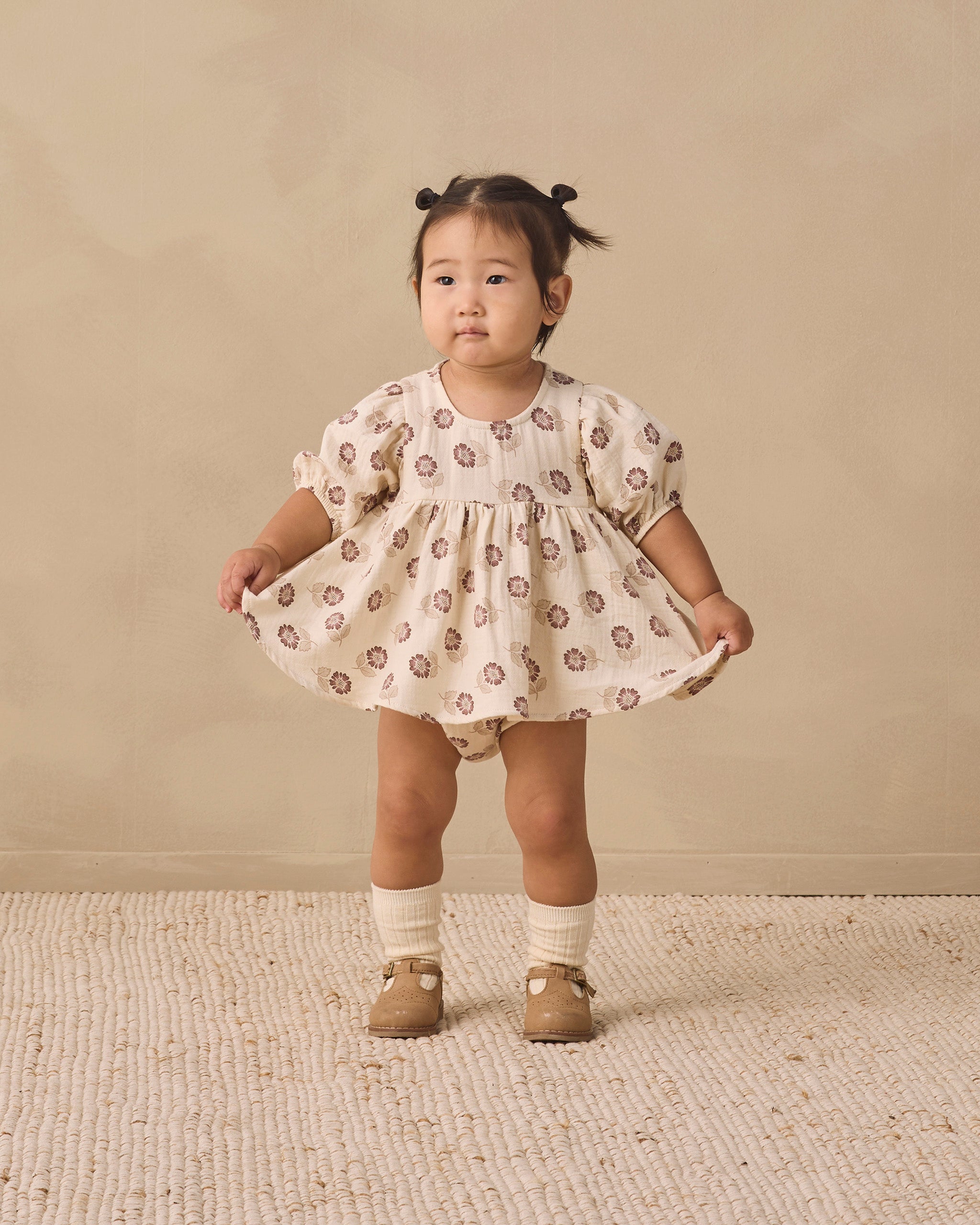 Bella Dress Fall Floral - Natural