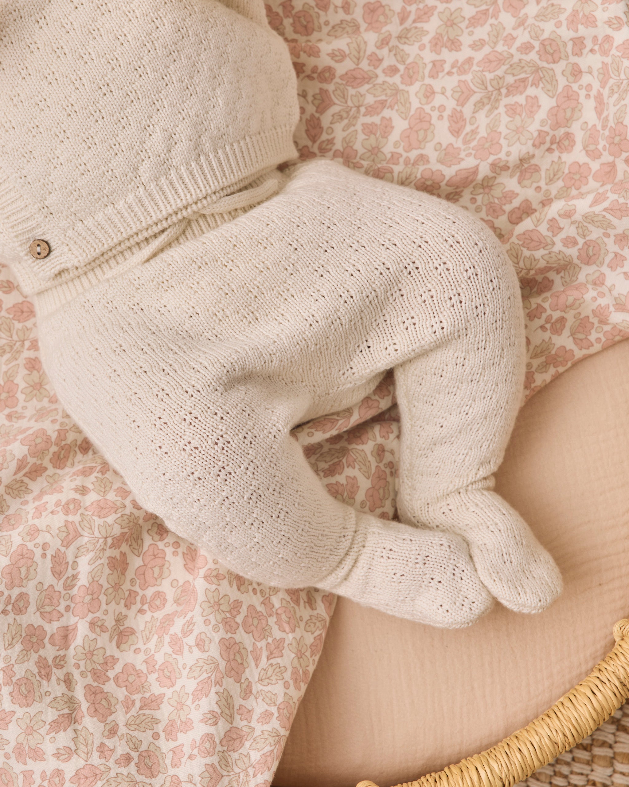 Knit Wrap Top + Pant Set - Natural