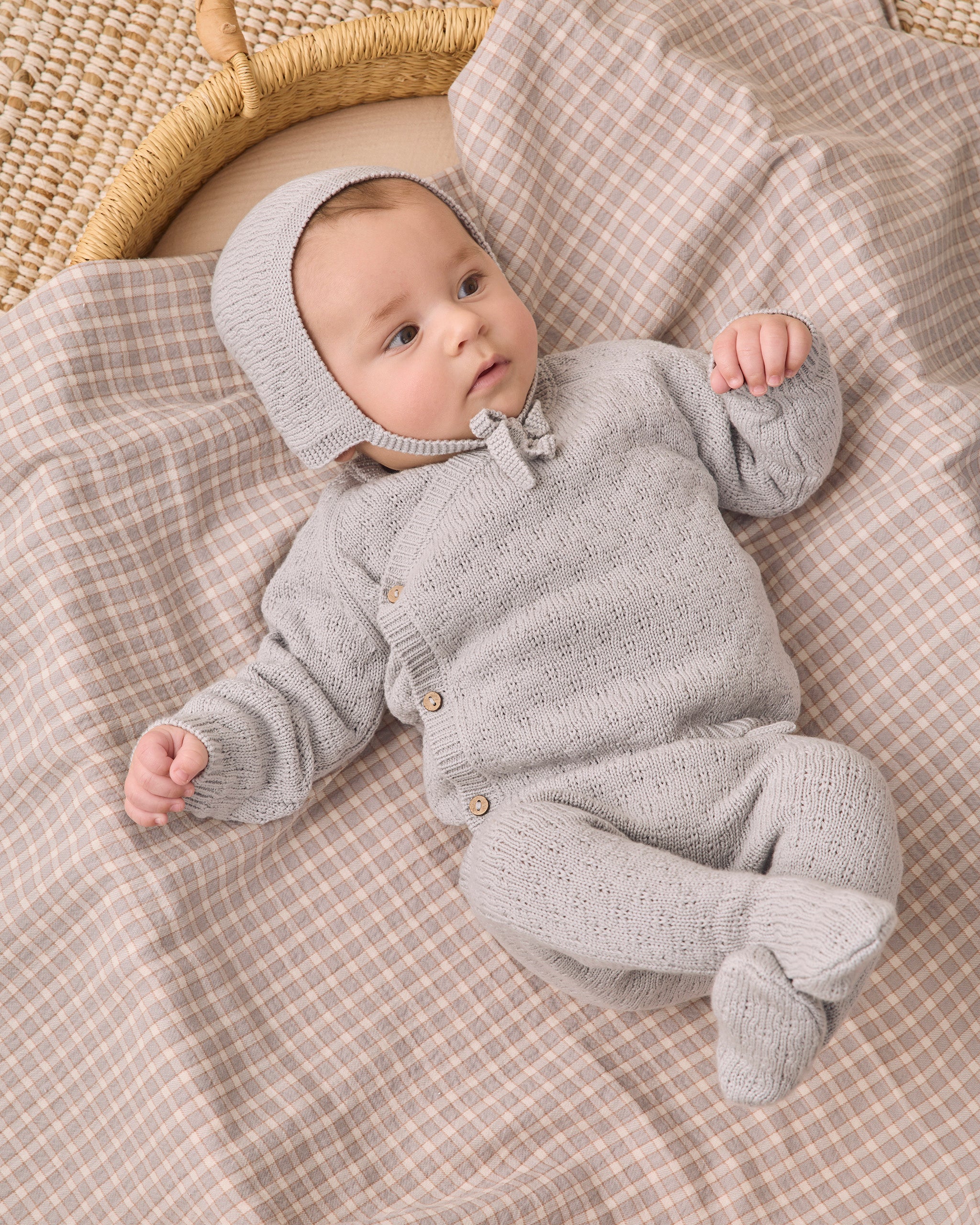 Knit Wrap Top + Pant Set - Cloud