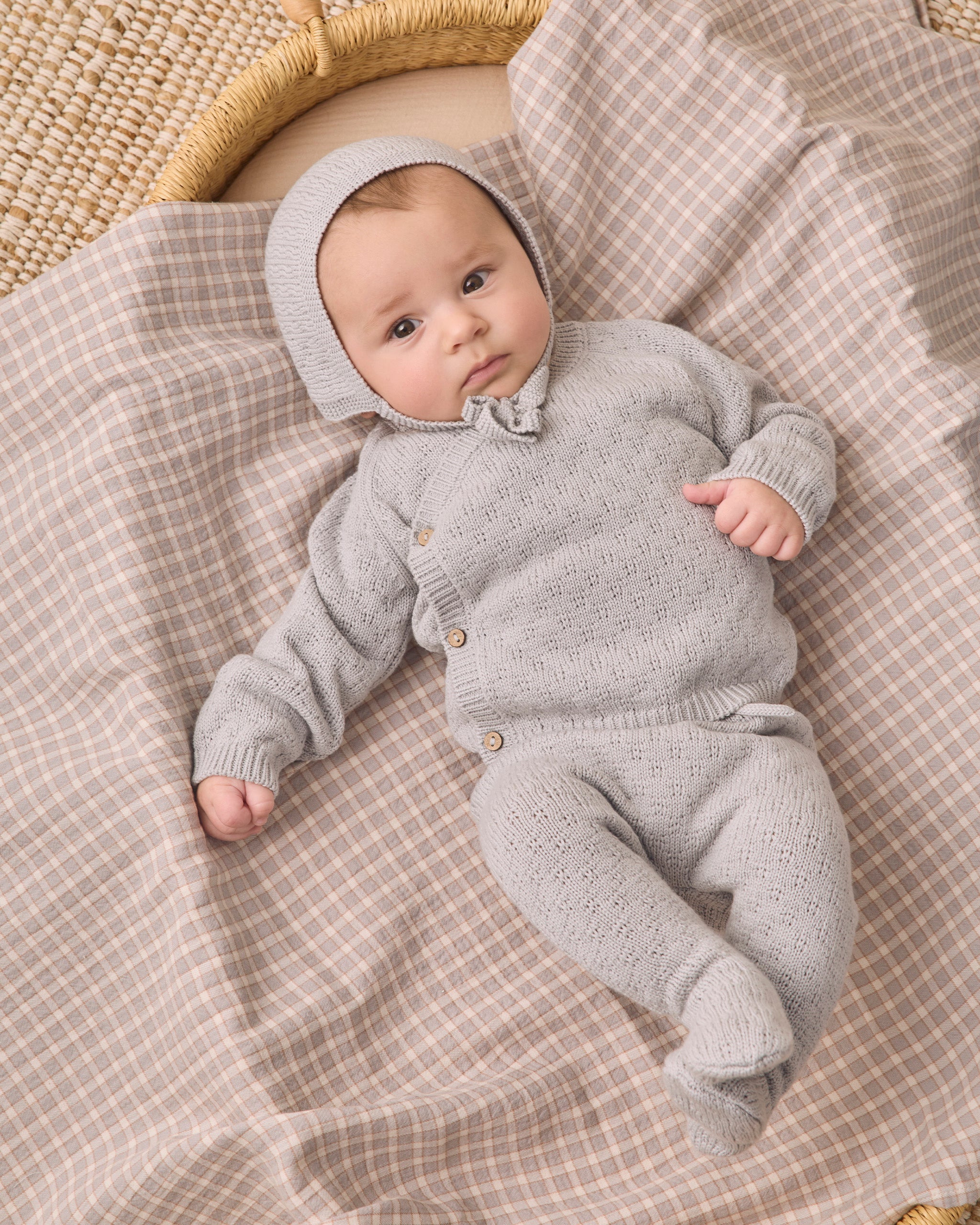 Knit Wrap Top + Pant Set - Cloud