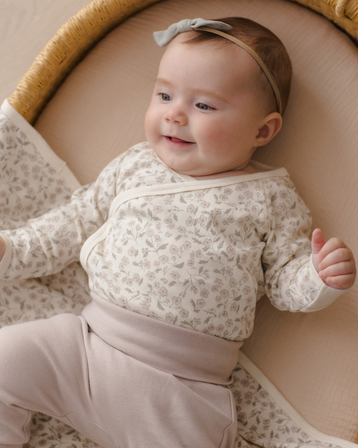 Side Snap Bodysuit + Pant Set - Floret Lilac