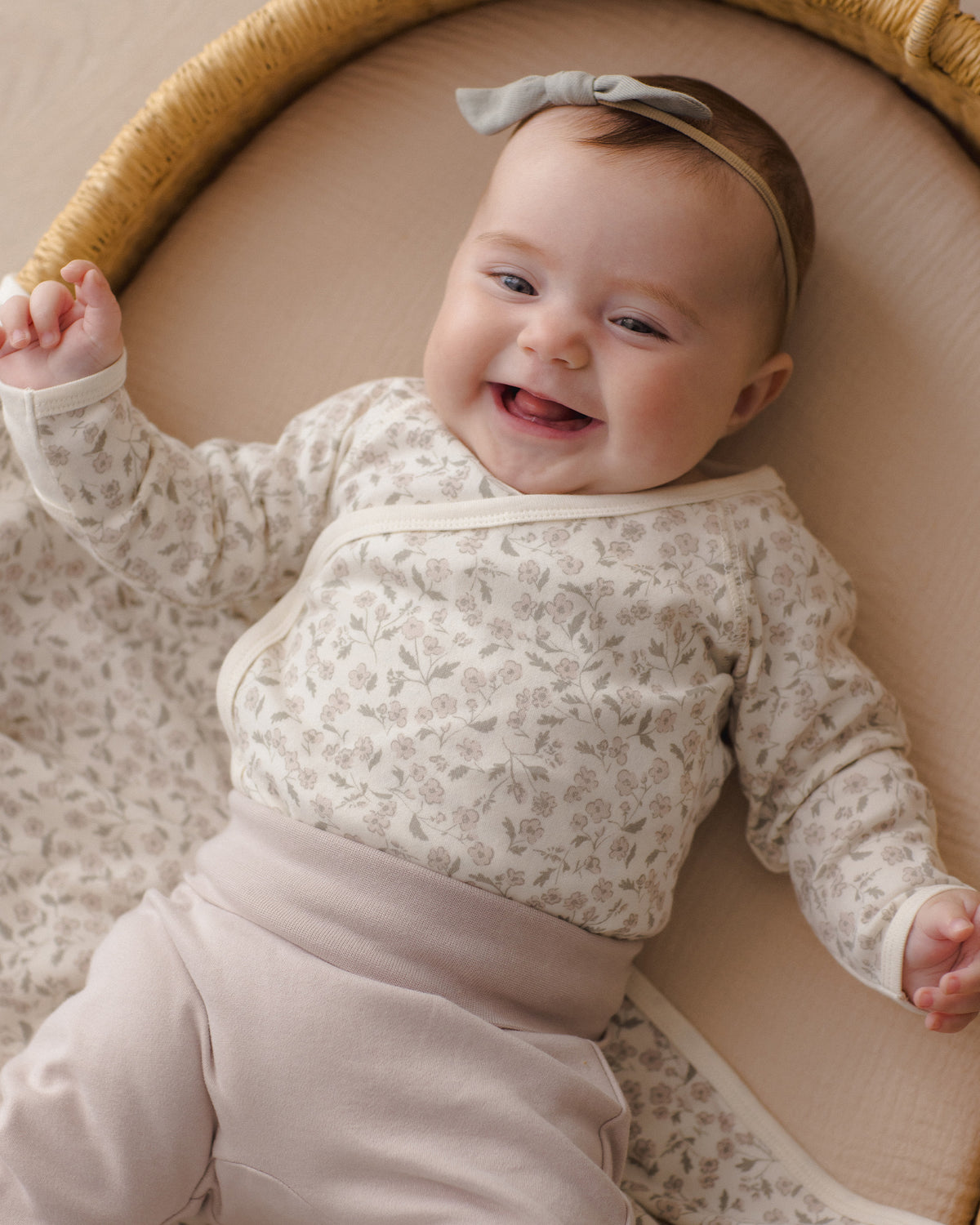 Side Snap Bodysuit + Pant Set - Floret Lilac