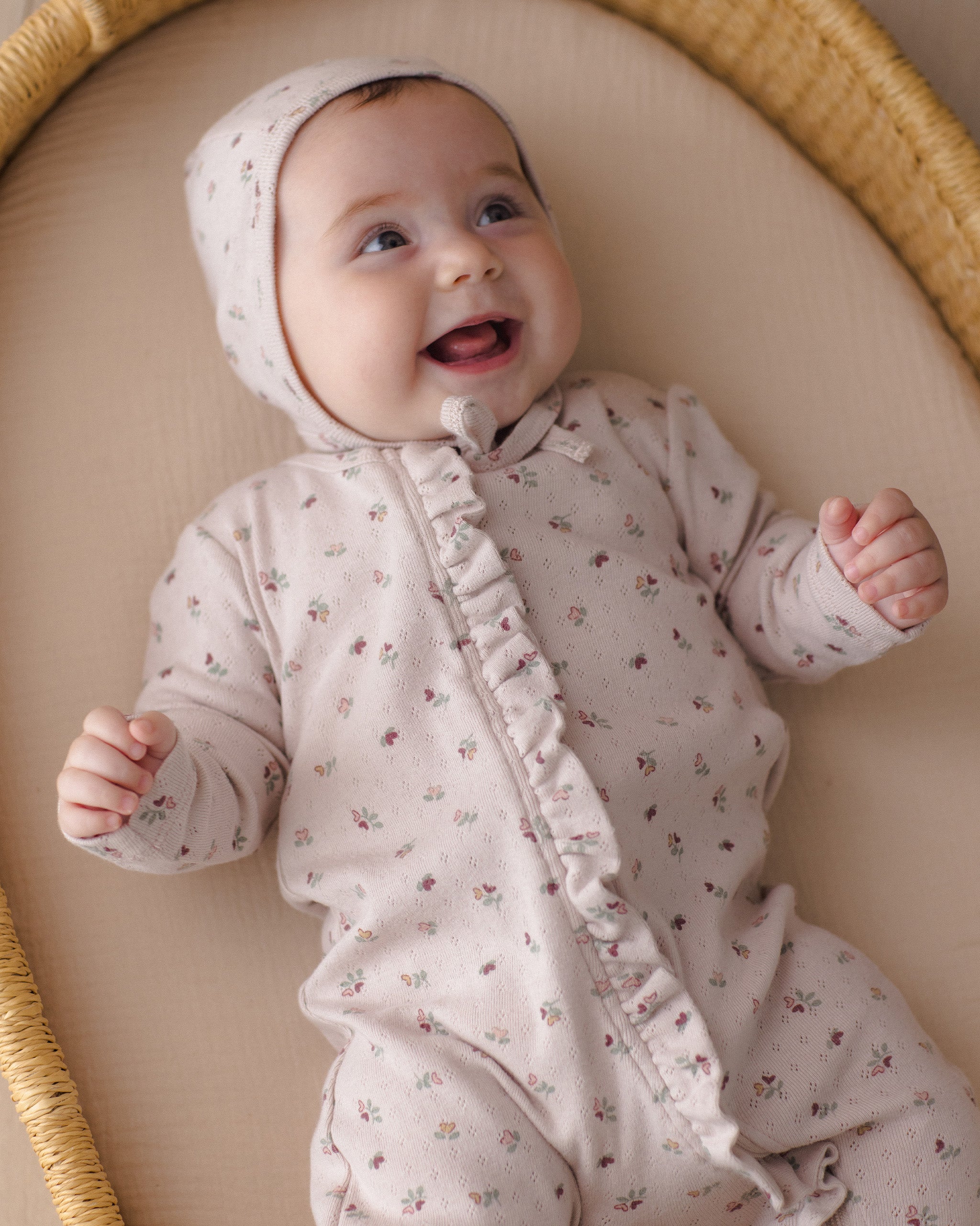 Ruffle Jumpsuit - Heart Ditsy Lilac