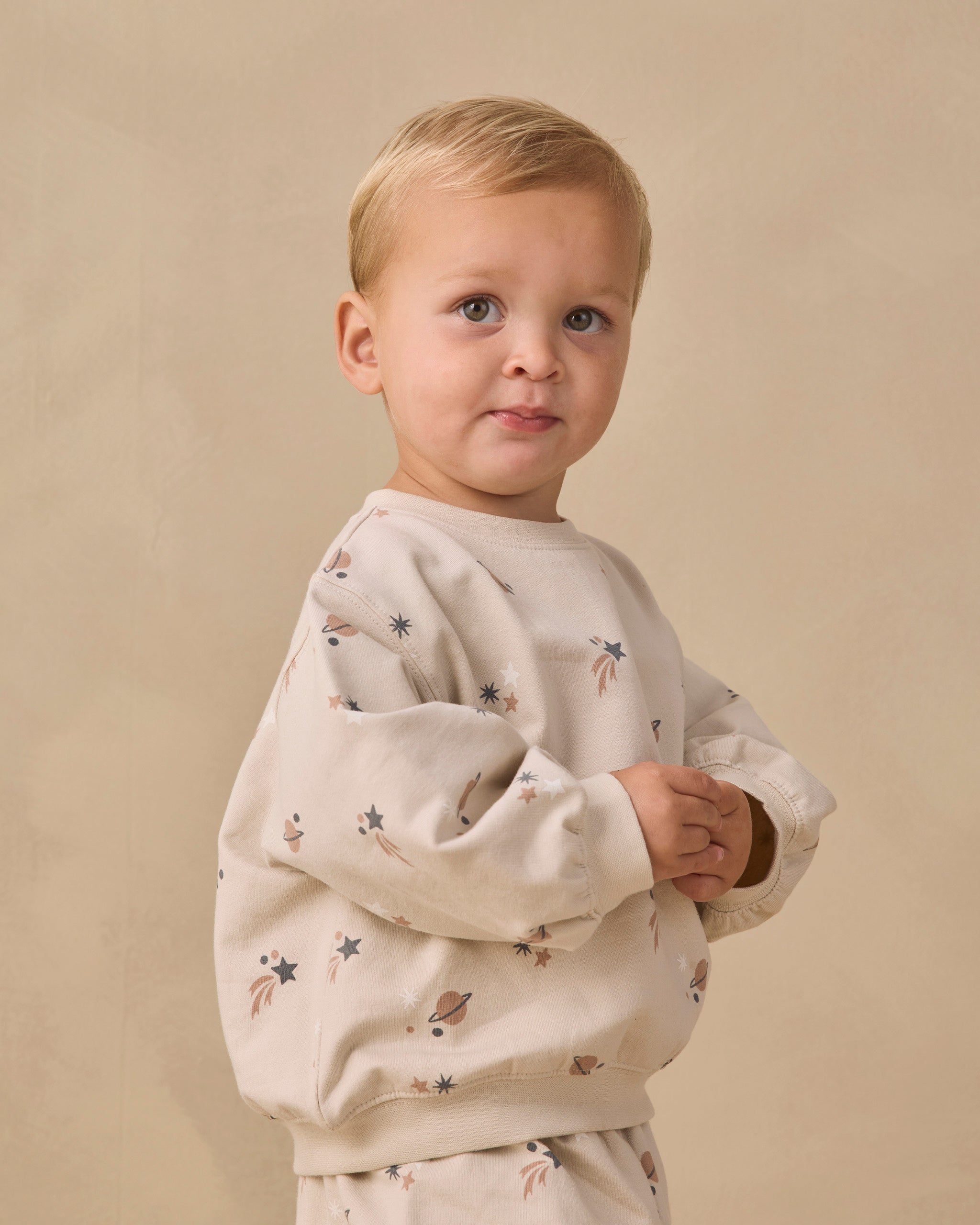 Oversized Crew Sweatshirt & Sweatpants Space
