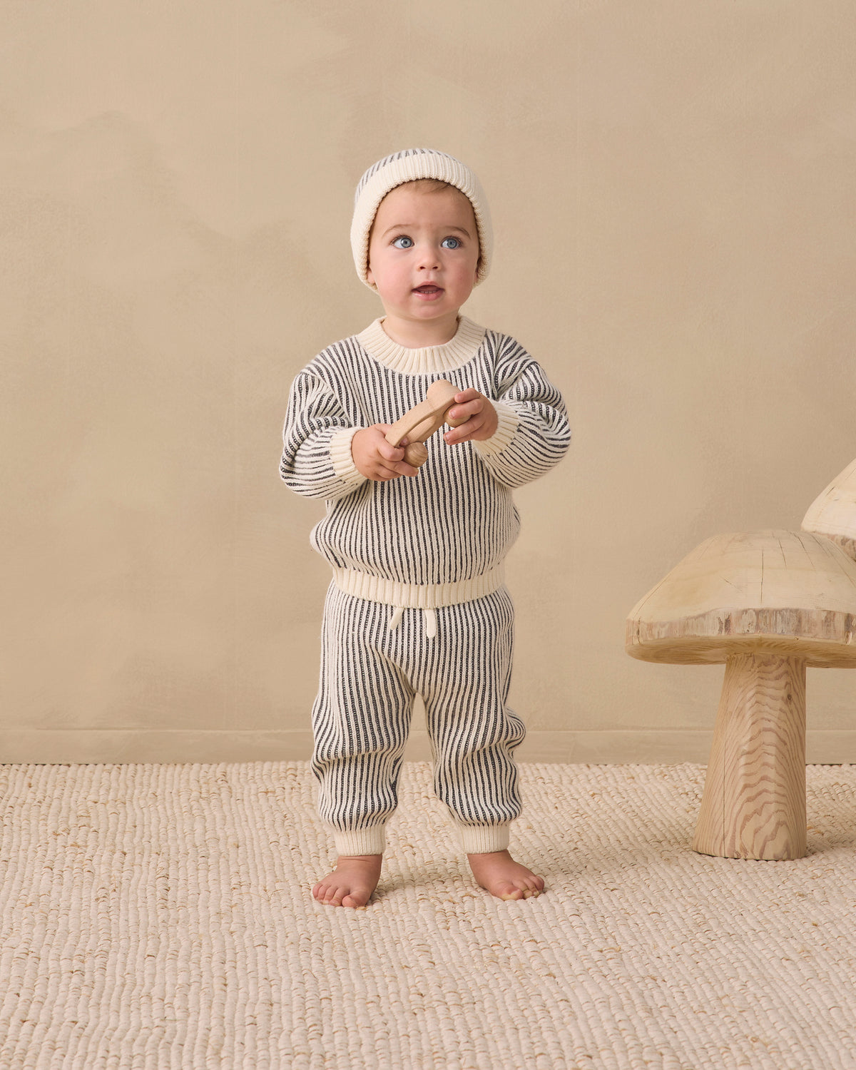 Relaxed Knit Sweater - Midnight Stripe