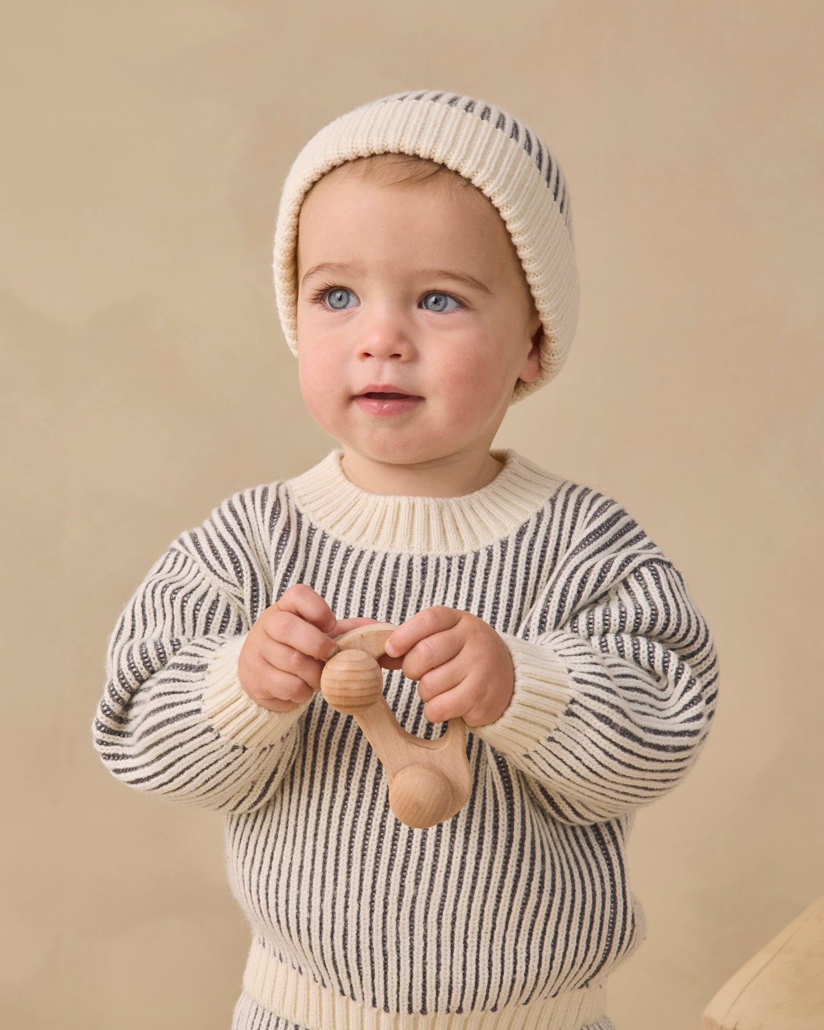 Relaxed Knit Sweater - Midnight Stripe