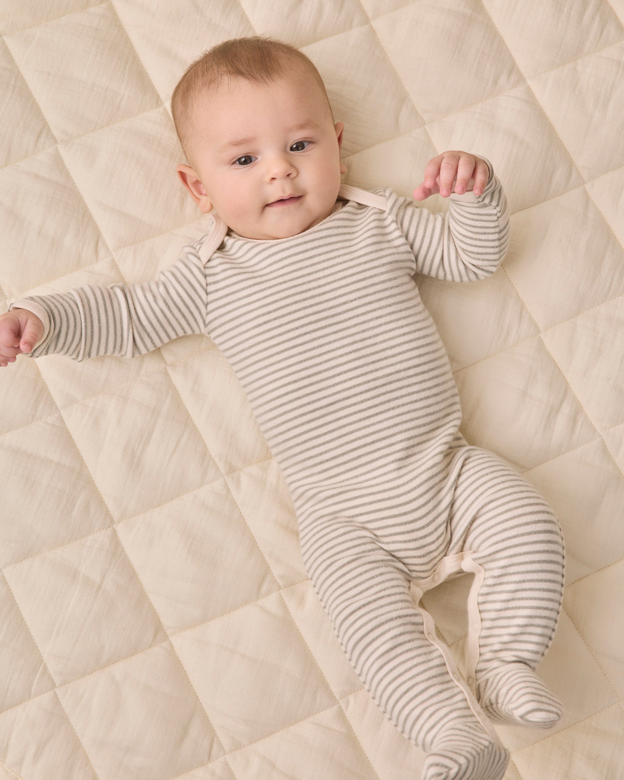 Baby Footie - Laurel Microstripe