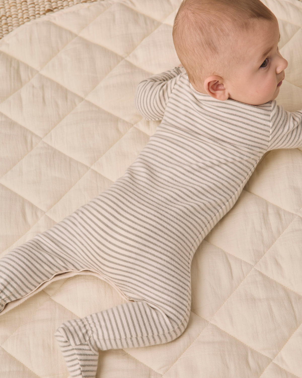 Baby Footie - Laurel Microstripe