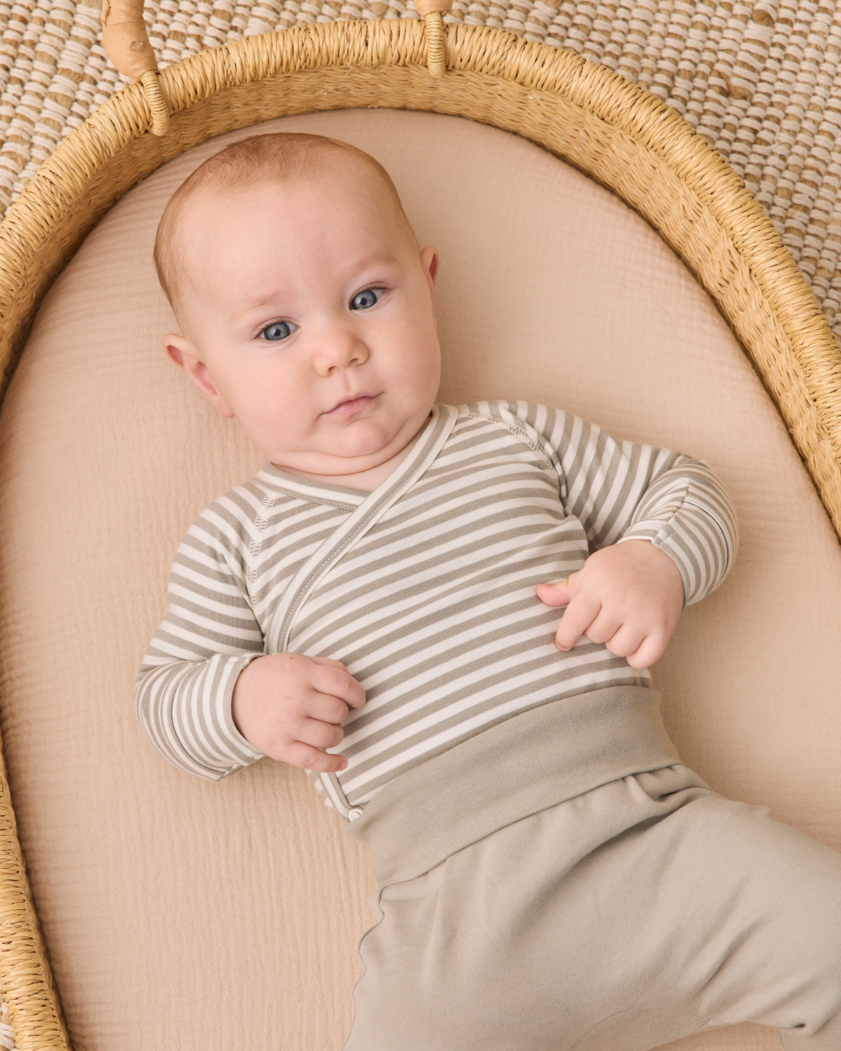 Side Snap Bodysuit + Pant Set - Laurel Stripe