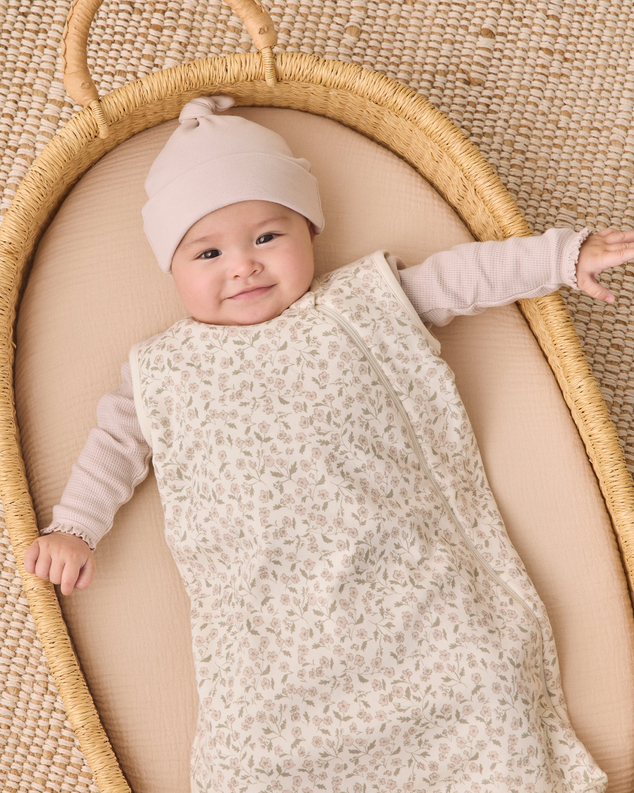 Jersey Sleep Bag Floret - Ivory