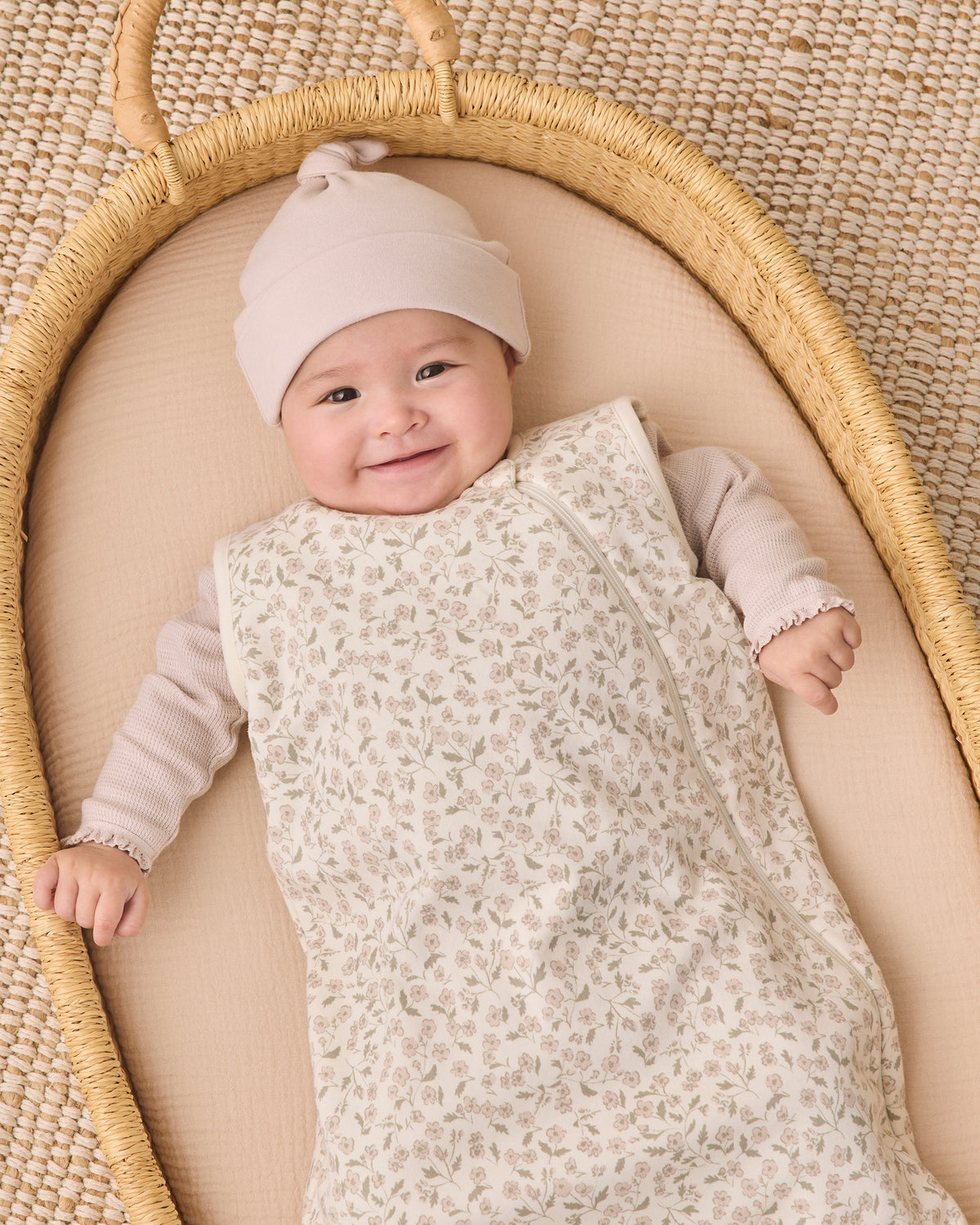 Jersey Sleep Bag Floret - Ivory