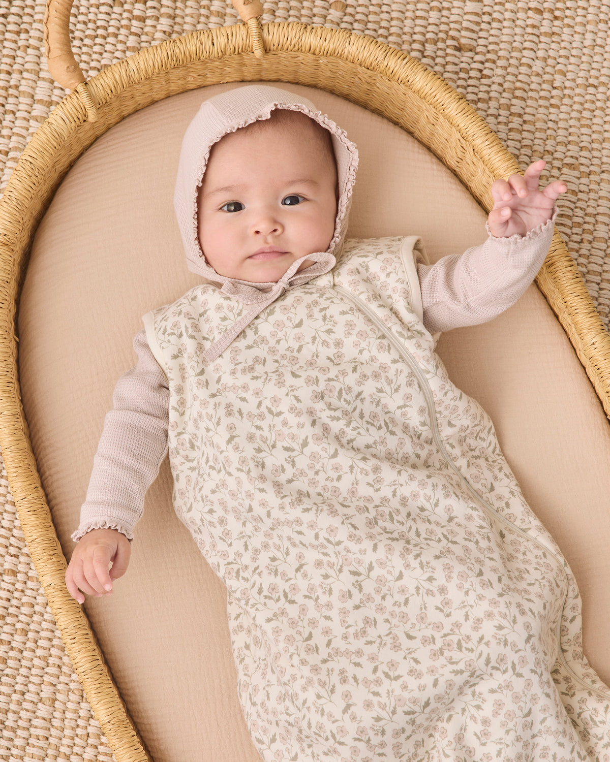 Jersey Sleep Bag Floret - Ivory