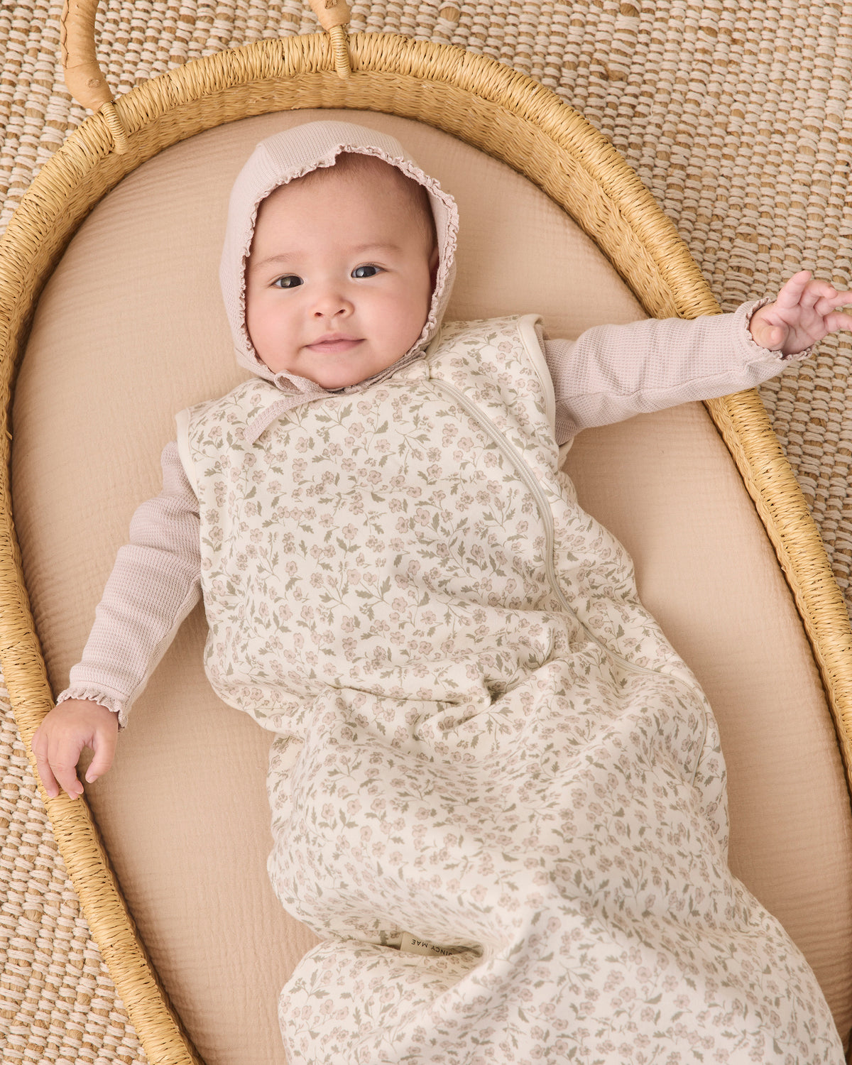 Jersey Sleep Bag Floret - Ivory