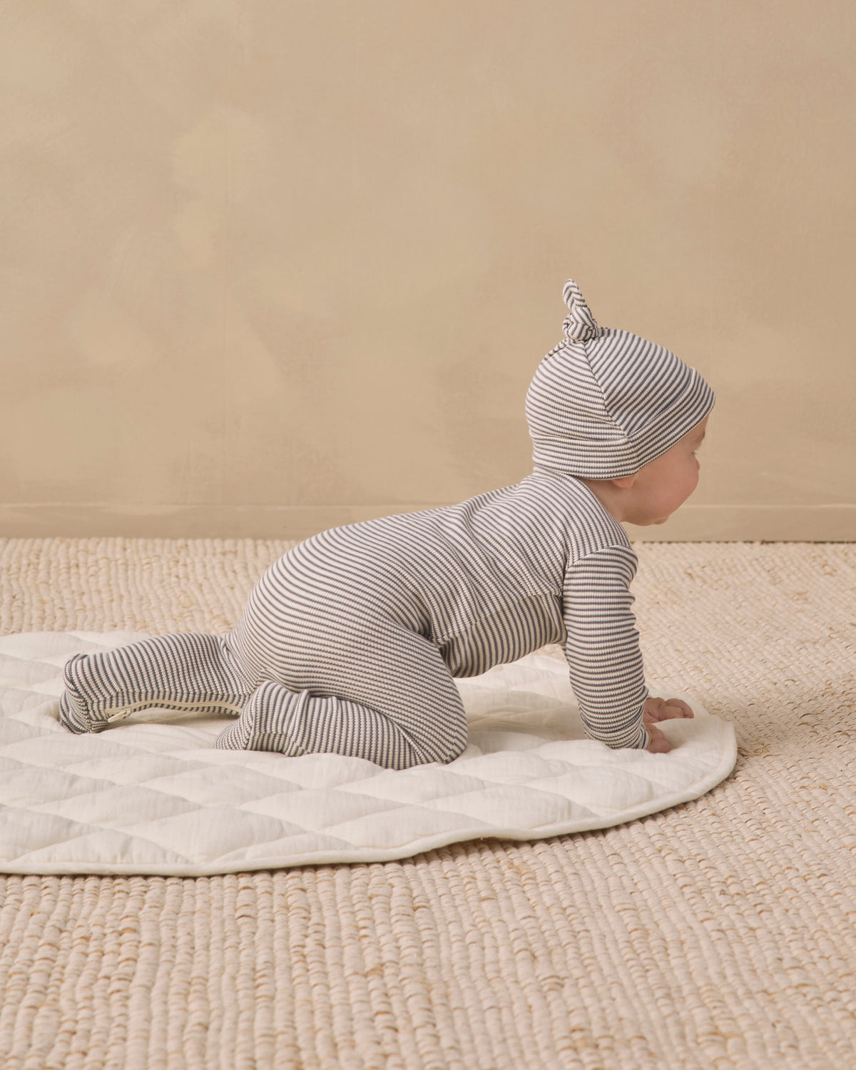 Waffle Sleep Set - Midnight Microstripe