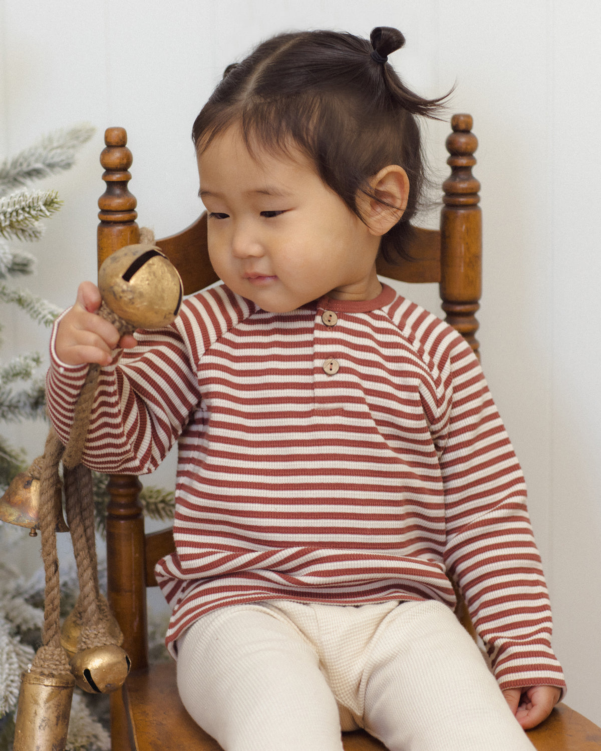 Henley Knit Top & Pant Set Candy Stripe