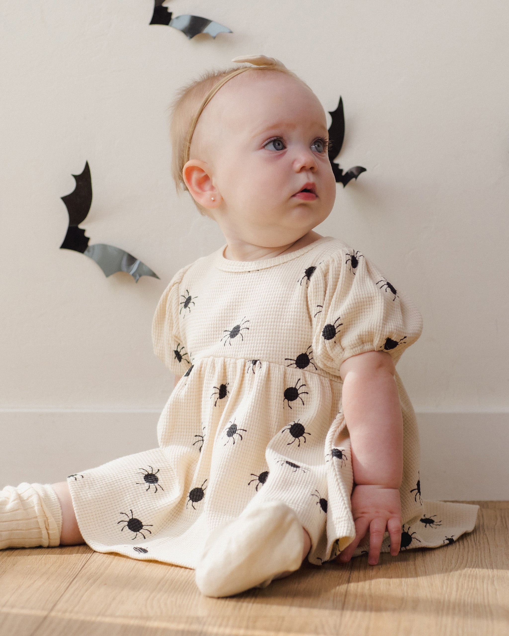 Darla Dress Bitsy Spider - Natural