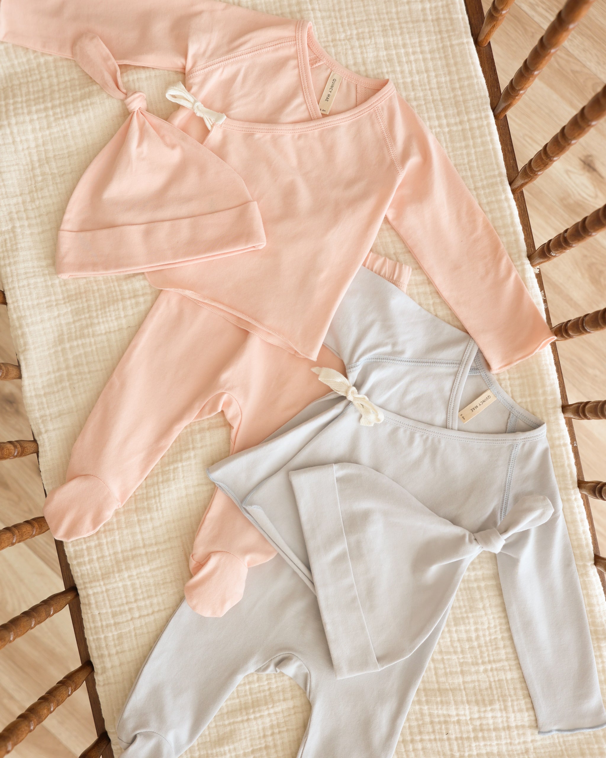 Wrap Top + Footed Pant Set || Petal