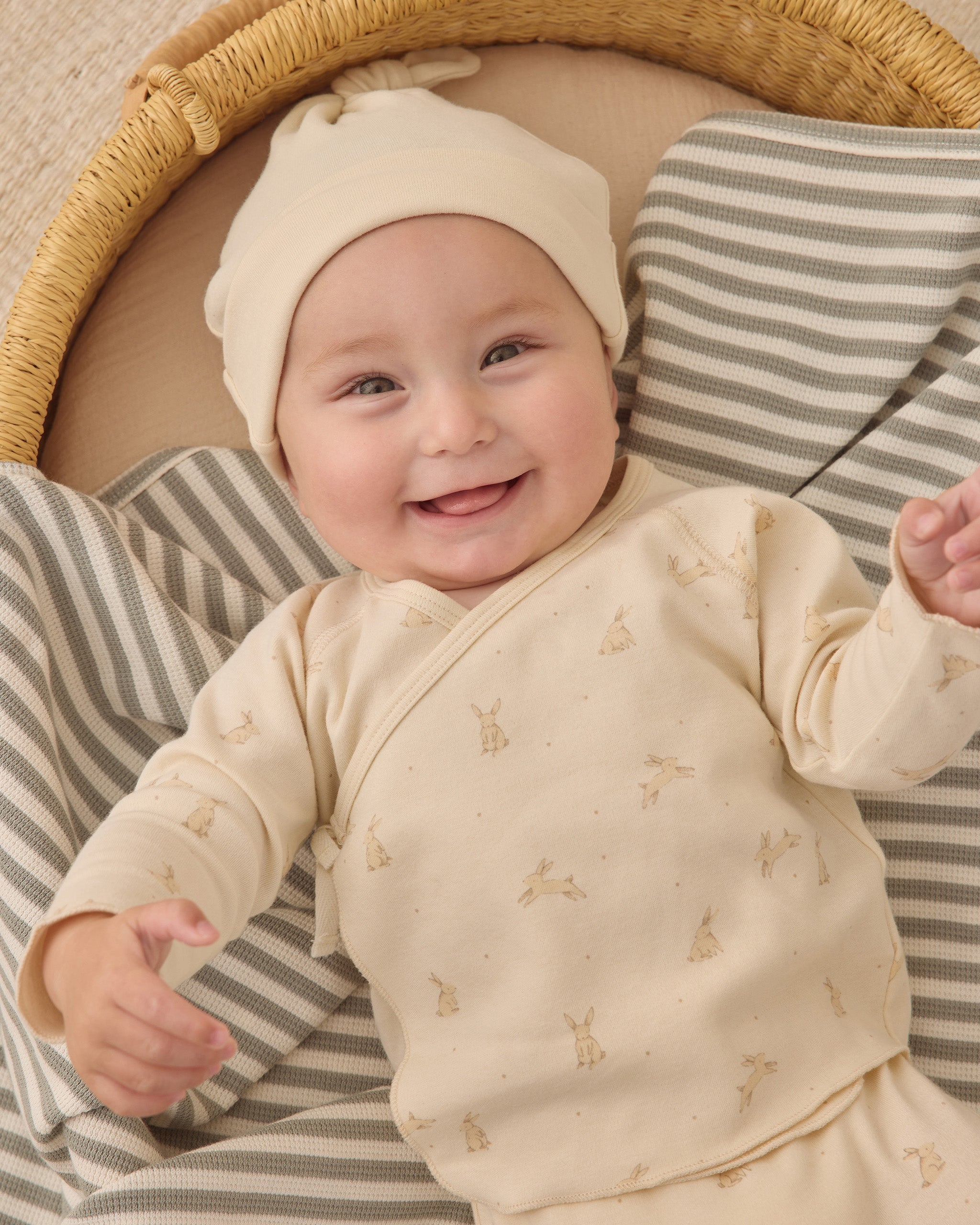 Wrap Top + Footed Pant Set || Bunnies