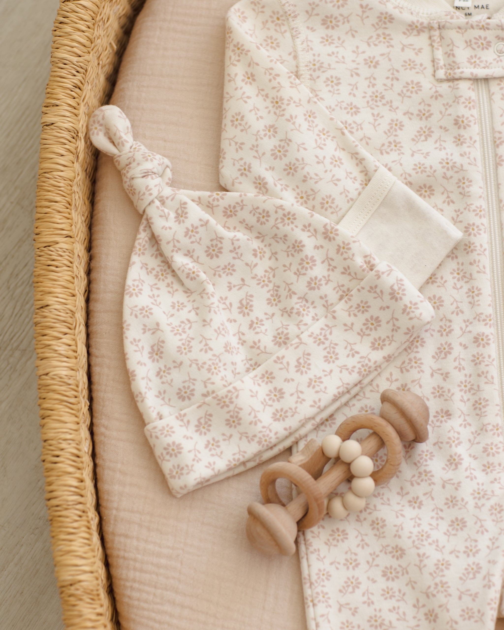Zip Longsleeve Sleeper Footie || Ditsy